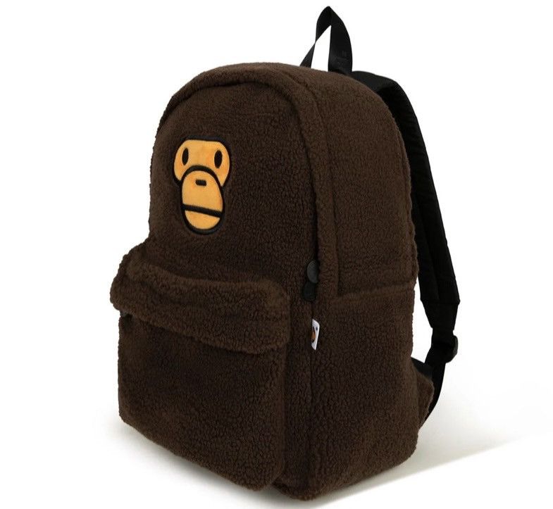 Bape Bape Brown Baby Milo Medium backpack fur Size ONE SIZE - 2 Thumbnail