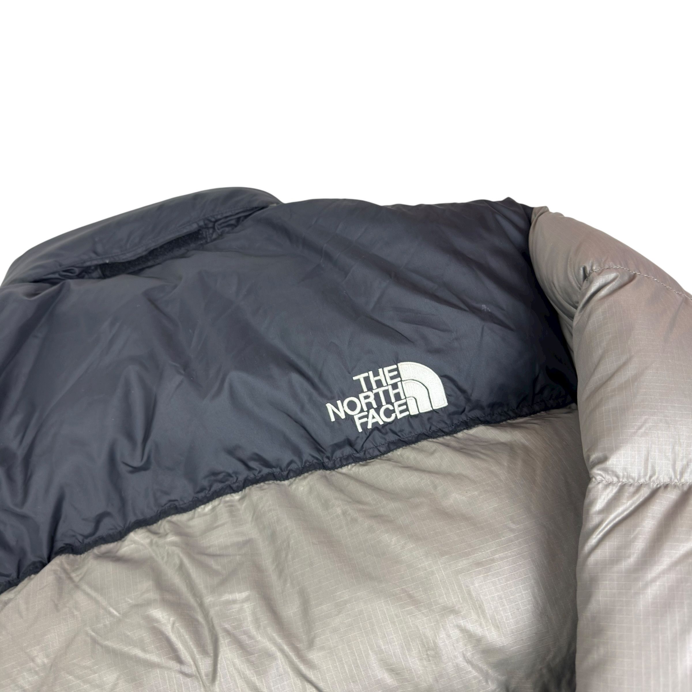 The North Face The North Face 700 Men Gray Black Full Zip Nuptse Jacket 2XL Size US XXL / EU 58 / 5 - 5 Thumbnail