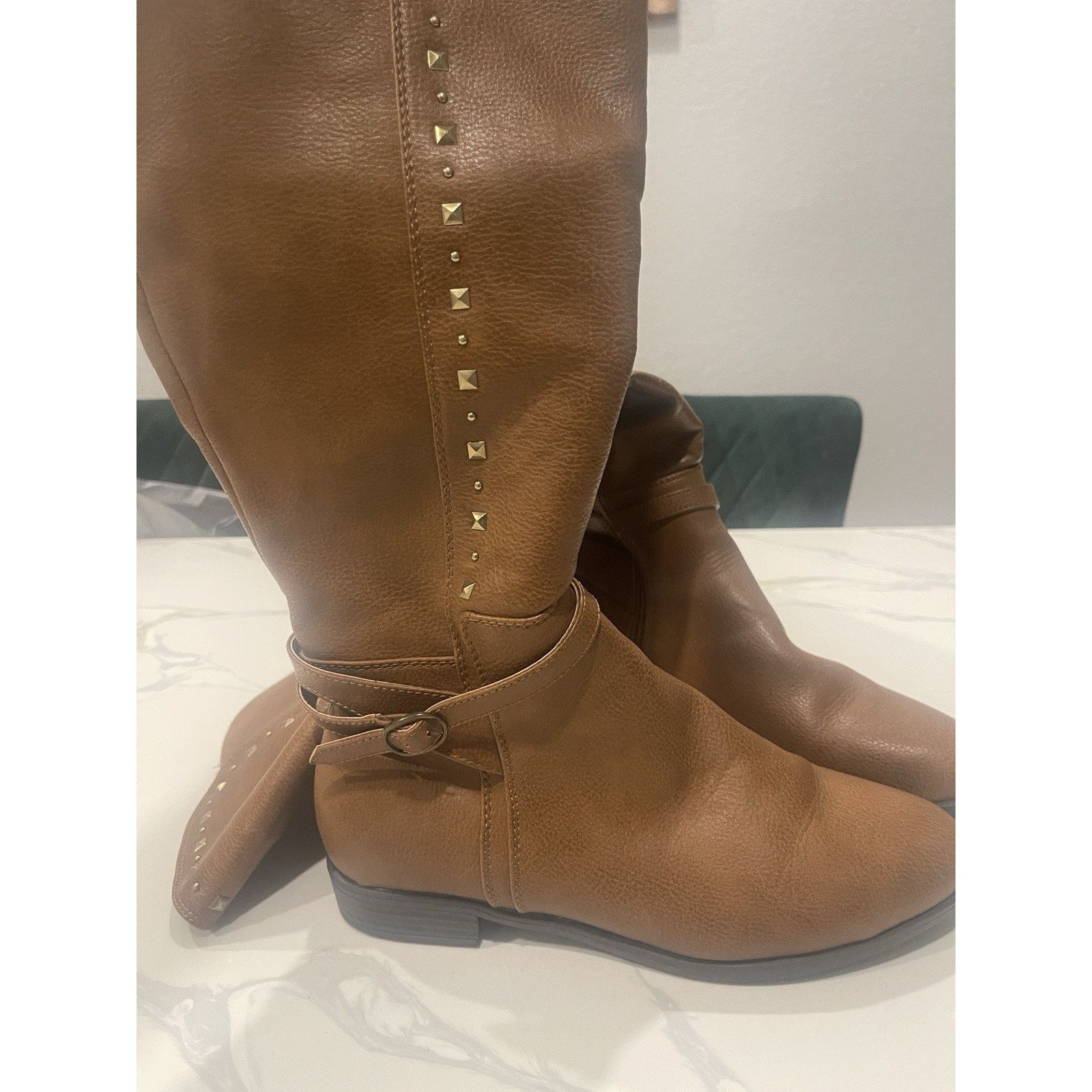 Other Brown Rialto knee-high boots with side buckle detail 7 Size US 7 / IT 37 - 8 Thumbnail