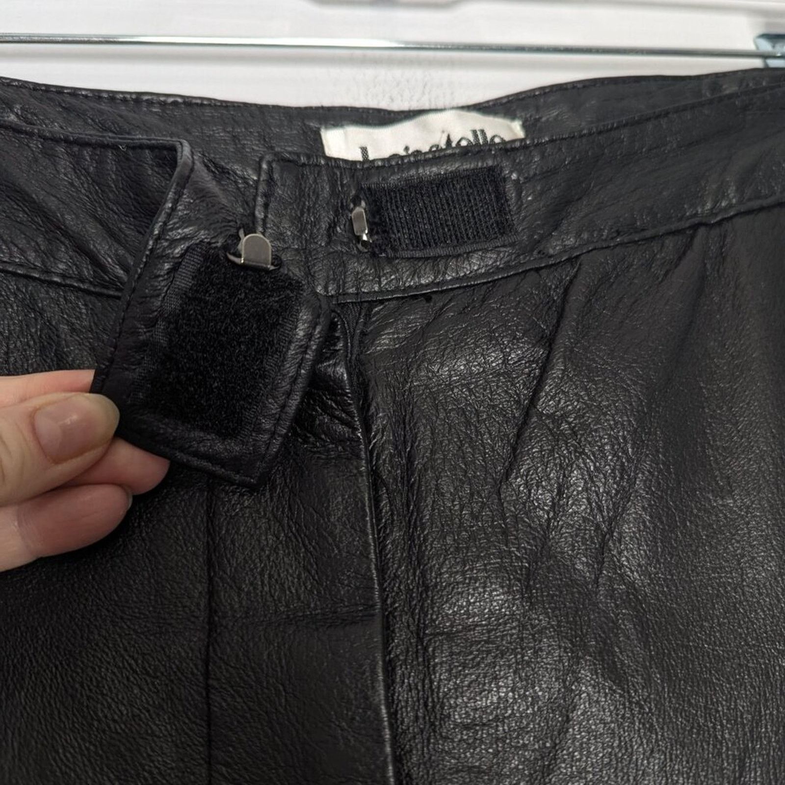 Vintage Bagatelle Vintage 90s Black Leather Pants High Waist Size 12 Size 34" / US 12 / IT 48 - 4 Thumbnail