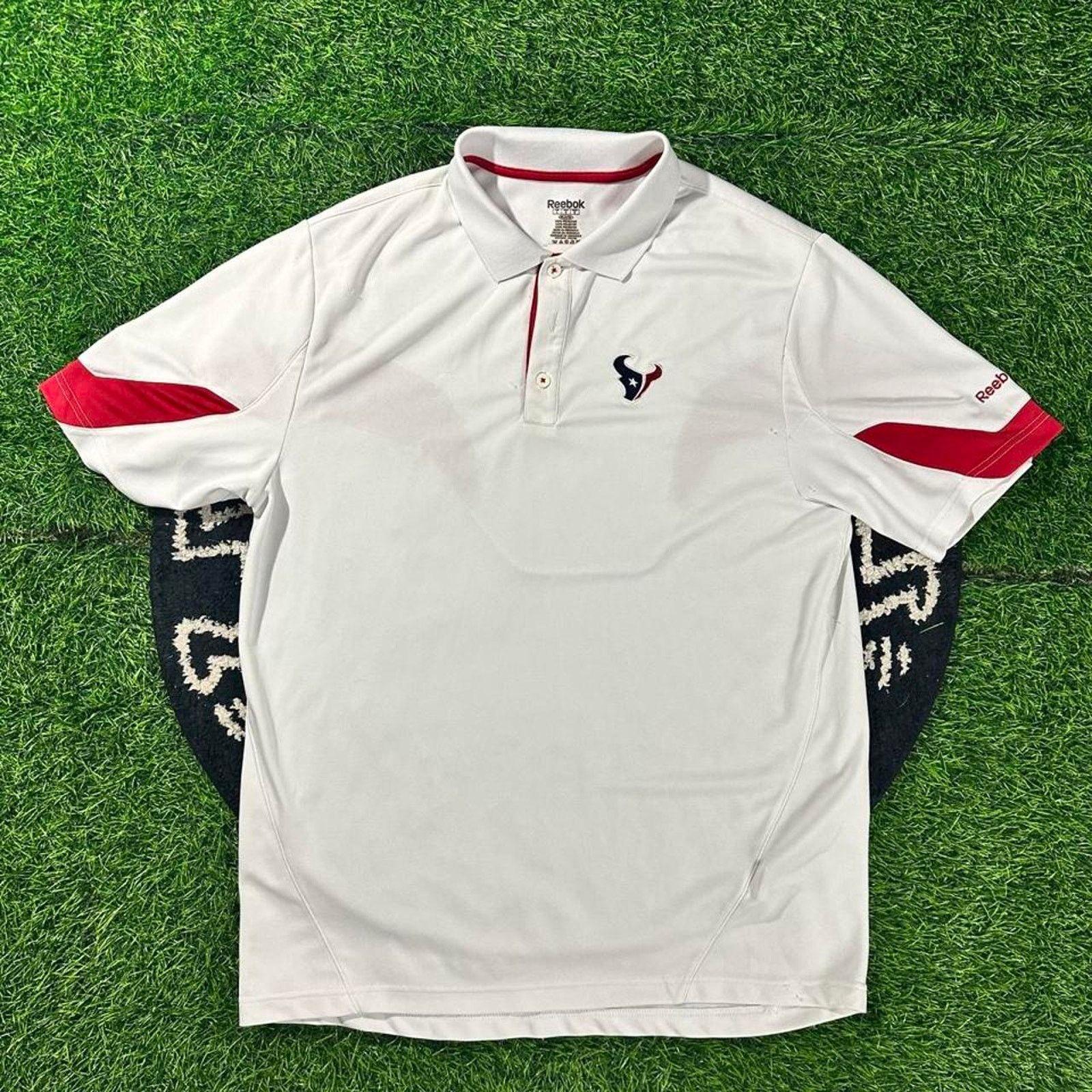 Reebok White and Red Reebok x NFL Houston Texans Polo Shirt - XL Size US XL / EU 56 / 4 - 1 Thumbnail