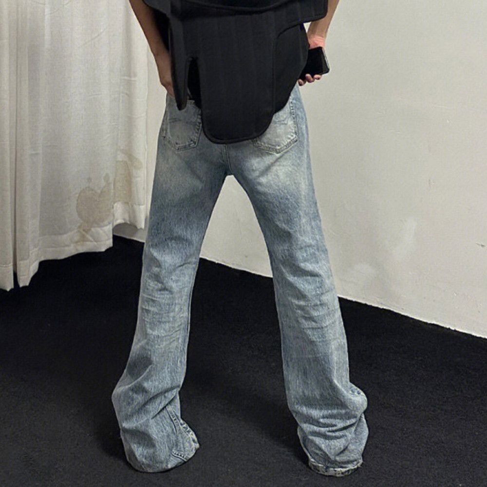 Jean × Vintage Washed Vintage Solid Jeans Baggy Flare Size US 33 - 4 Thumbnail