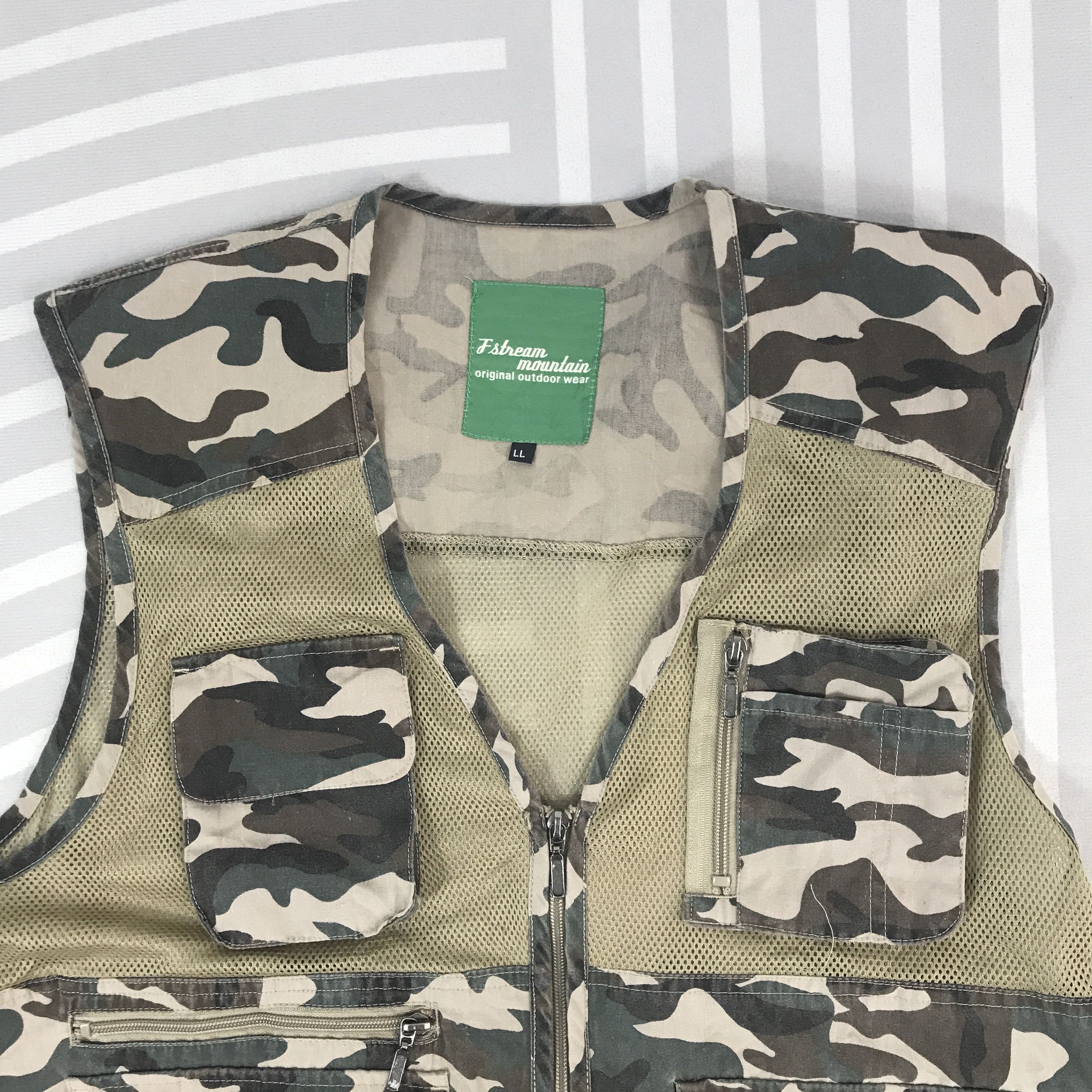 Japanese Brand × Vintage Vintage Fstneam Mountain camo vest tactical Jacket Size US L / EU 52-54 / 3 - 2 Thumbnail