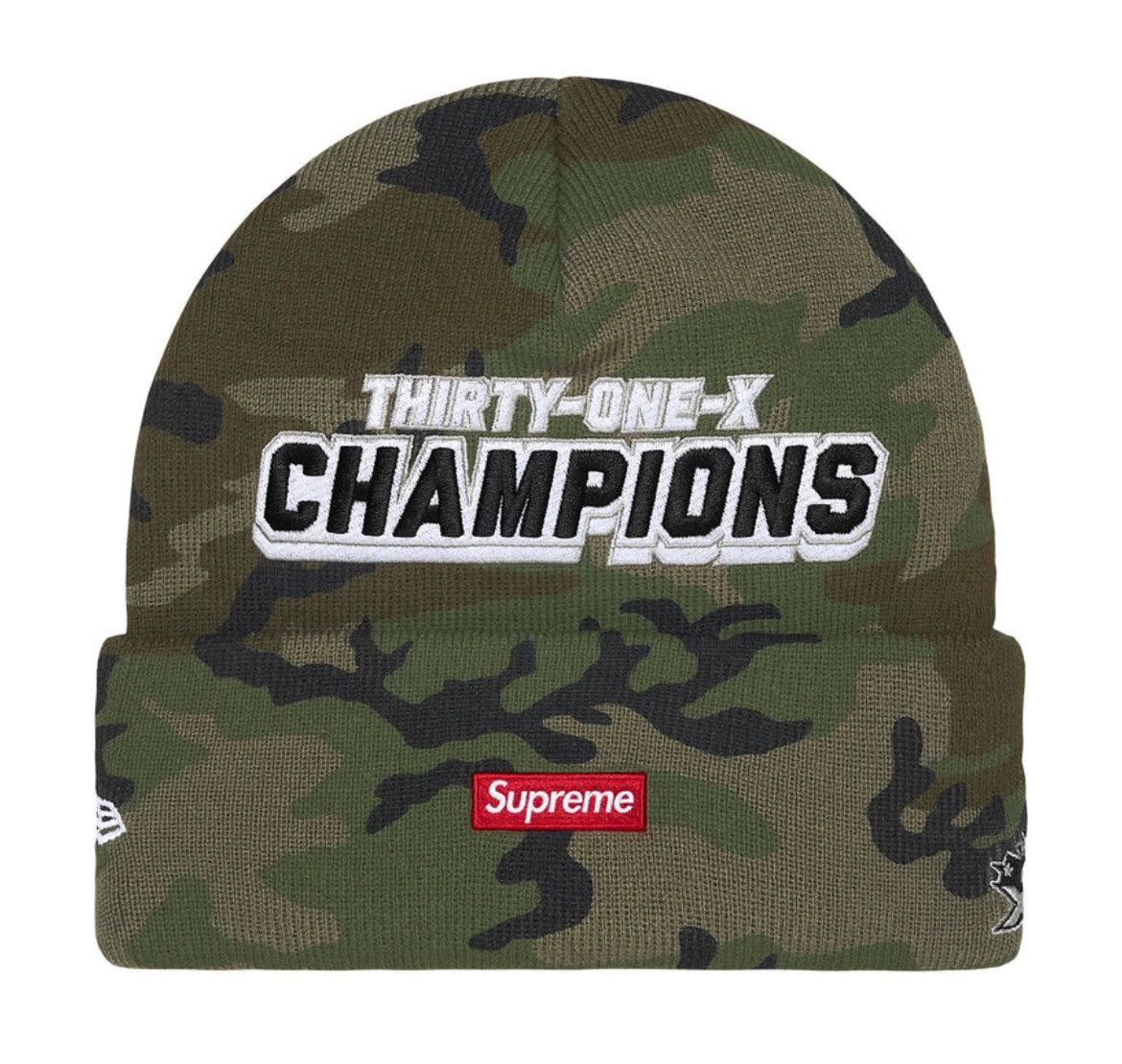 New Era × Supreme Supreme Football Beanie Camo FW25 Size ONE SIZE - 2 Thumbnail