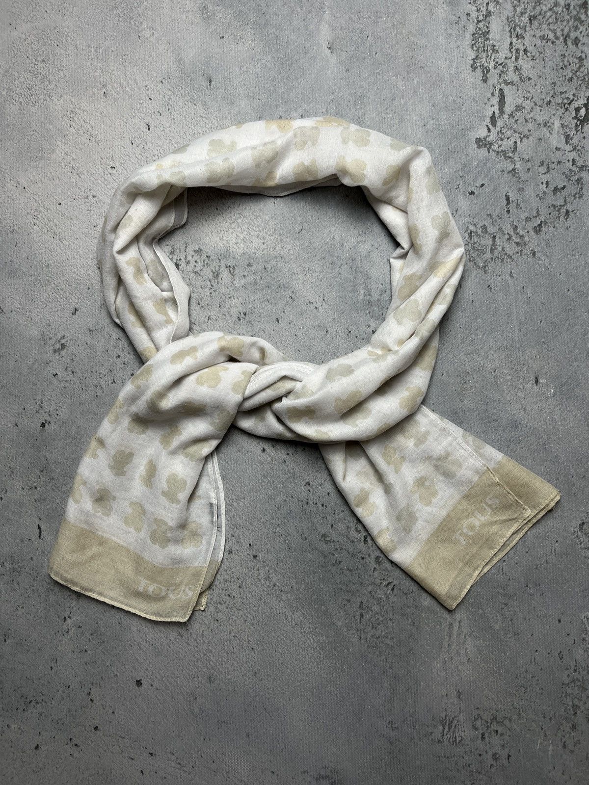 TOUS 🐻 Tous Monogram Bears Logo Scarf y2k Lux Size ONE SIZE - 8 Thumbnail
