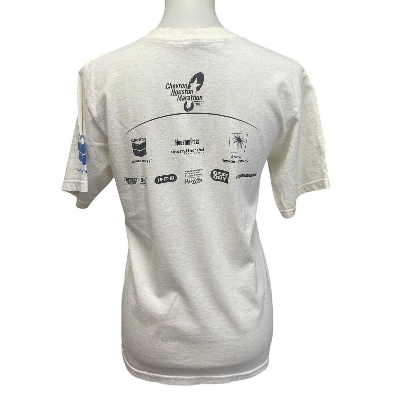 Anvil 2007 Anvil Mens Small Chevron Houston Marathon Tee Shirt Size US S / EU 44-46 / 1 - 3 Thumbnail