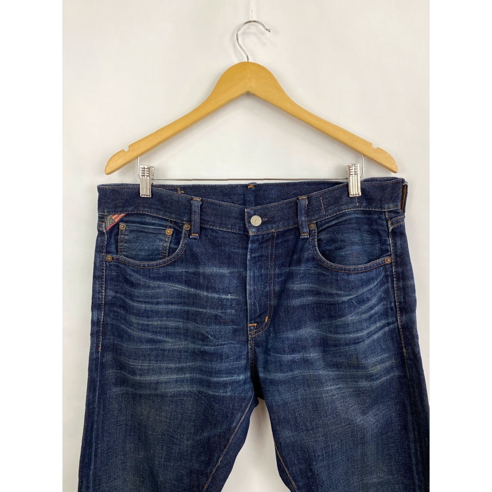 Vintage VINTAGE Denim & Supply Ralph Lauren Jeans rrl style Slim Straight Men 34/34 Blue 34x34 Mens Jeans Size US 34 / EU 50 - 6 Thumbnail