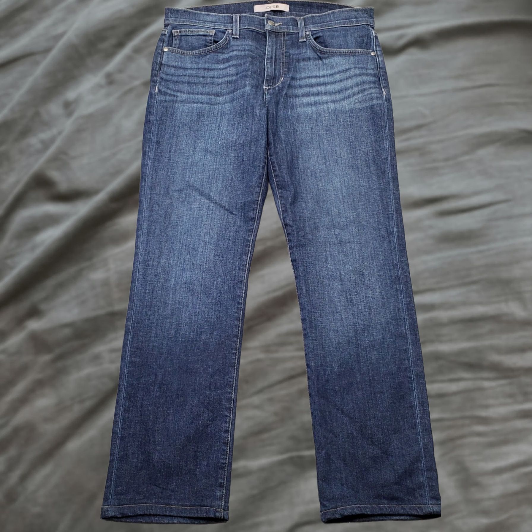 Vintage Joe's Jeans Womens 33 Blue Denim Faded Single-Stitch 5-Pocket Straight Leg Jeans Size 24" / US 00 / IT 34 - 1 Thumbnail