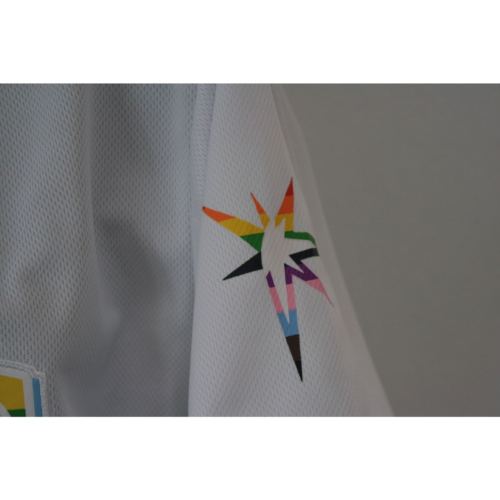MLB Tampa Bay Rays Gay Pride Rainbow Promotional White Jersey Size US XL / EU 56 / 4 - 4 Thumbnail