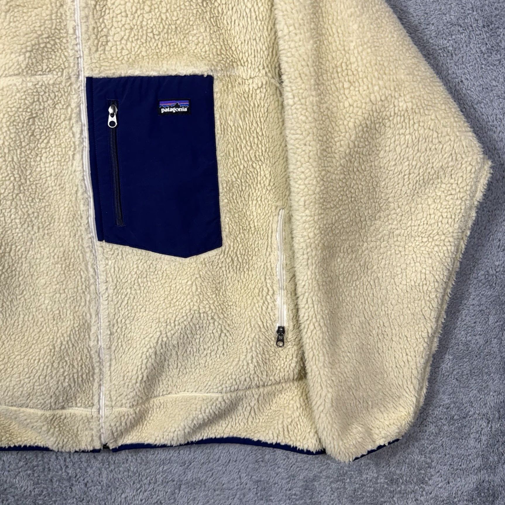 Patagonia Patagonia Jacket Mens 2XL Retro-X Full Zip Fleece Beige Solid Stand-Up Collar Jacket Style Regular Size US XXL / EU 58 / 5 - 2 Thumbnail