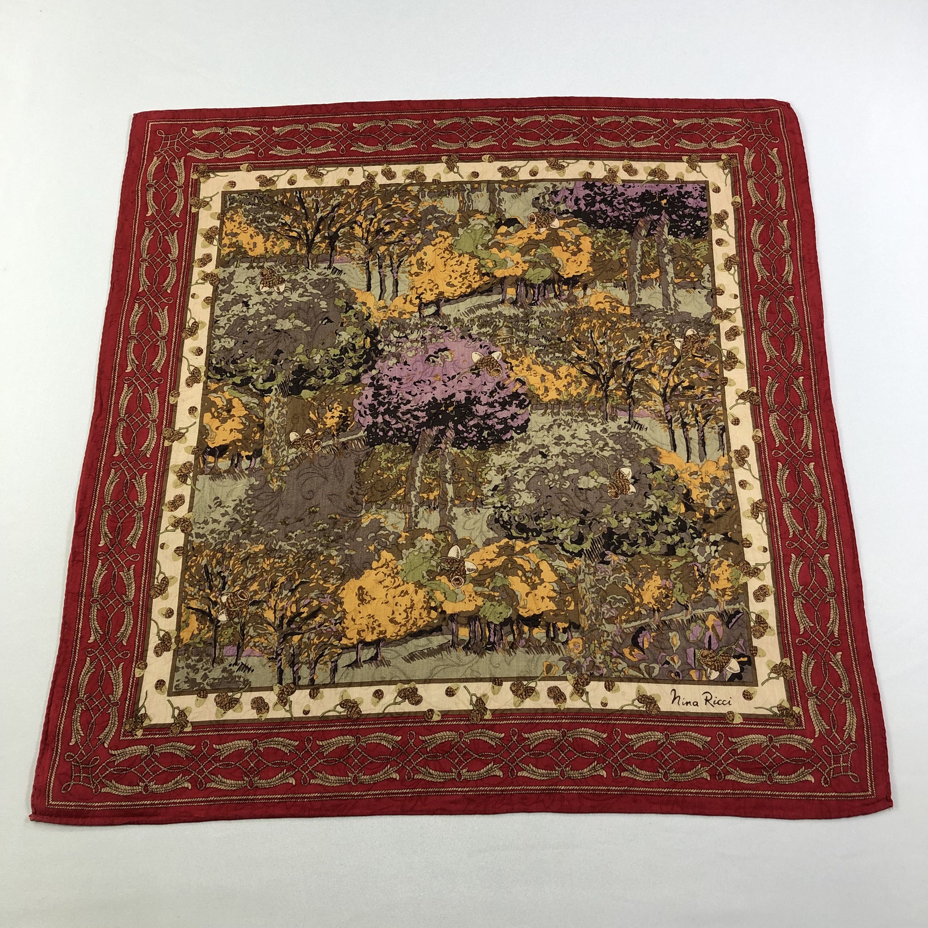 Nina Ricci Nina Ricci Acorns Handkerchief Neckerchief Bandana H1906 Size ONE SIZE - 1 Thumbnail