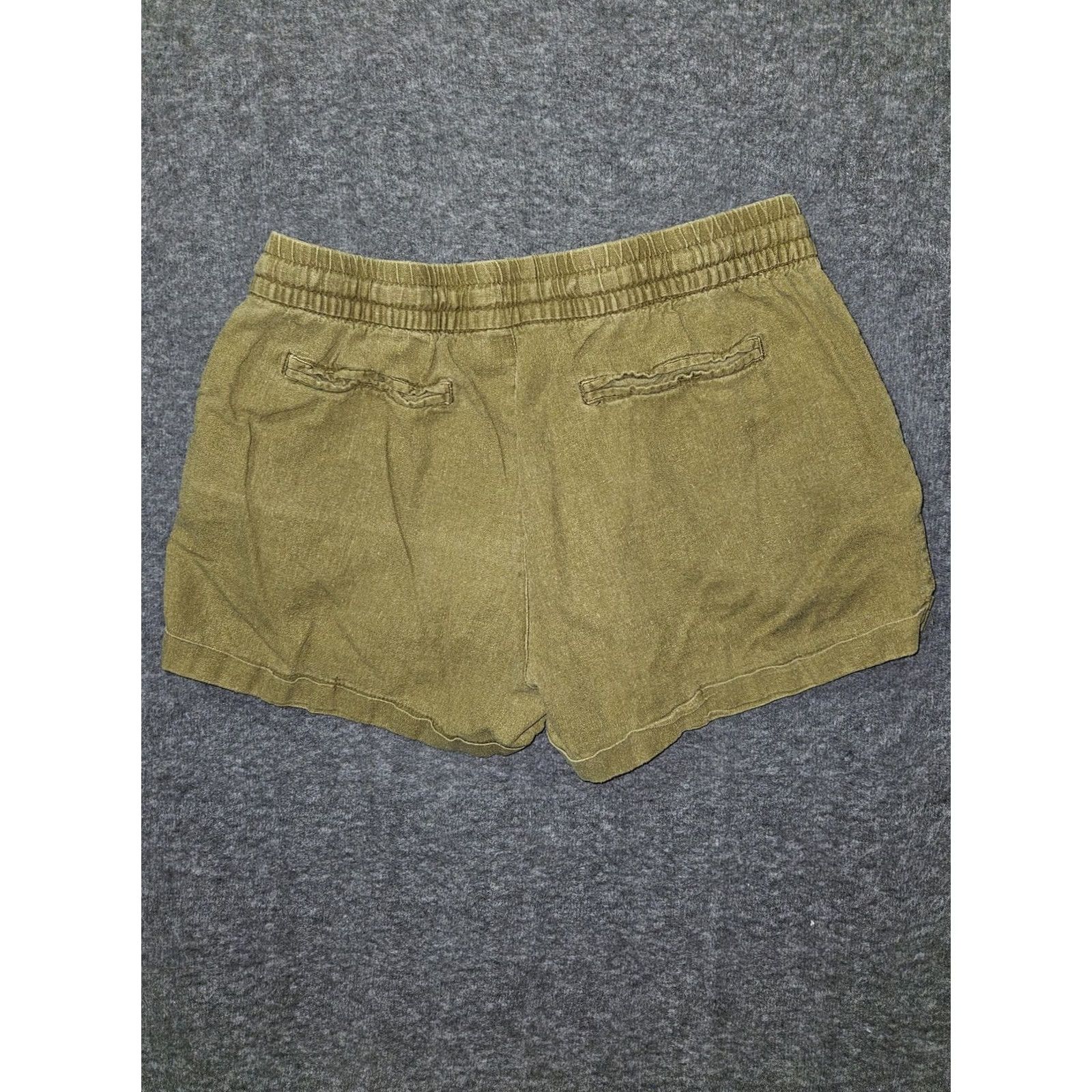 Old Navy Old Navy Shorts Womens Medium Linen Blend Elastic Waist Casual Pockets Green Size 32" / US 10 / IT 46 - 7 Thumbnail