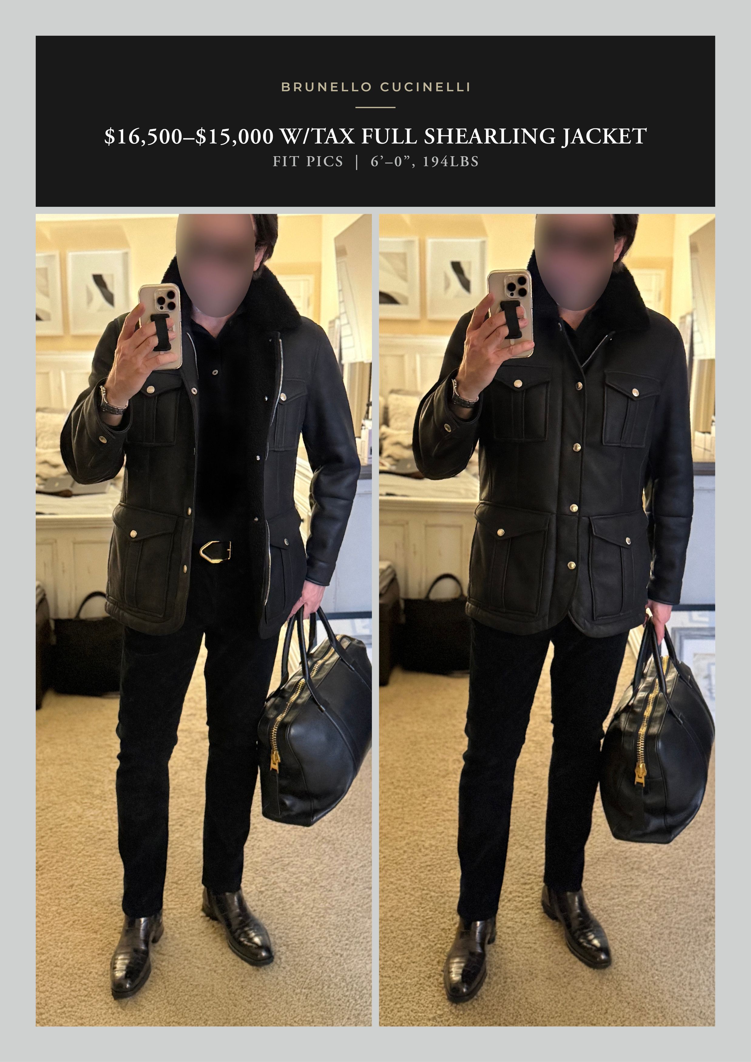 Brunello Cucinelli A Menswear Grail, Ultra-Rare $15,000 Full Shearling Jacket Size US M / EU 48-50 / 2 - 1 Thumbnail