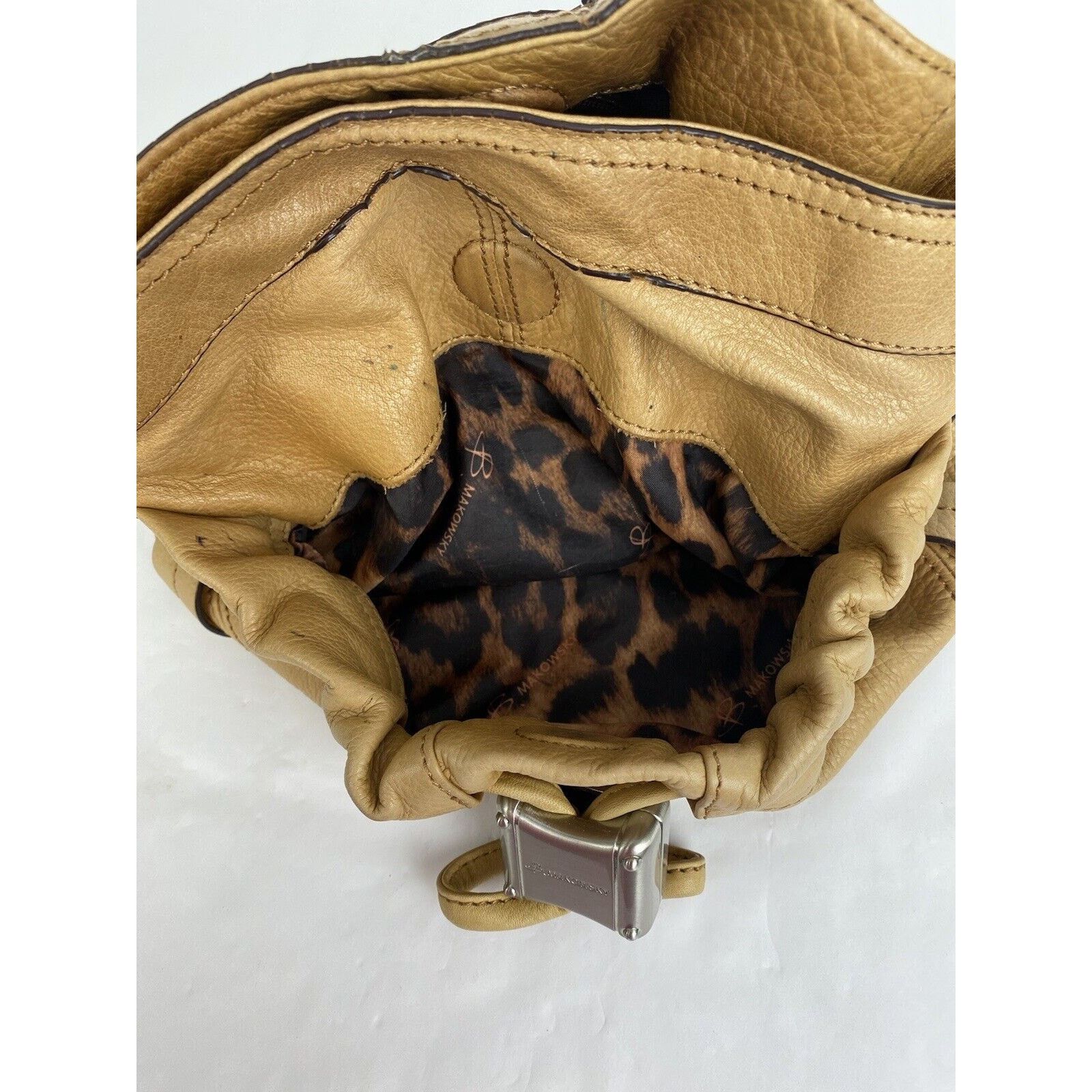 Other B Makowsky Hobo Shoulder Bag Tan Brown Soft Leather Purse Size ONE SIZE - 15 Thumbnail
