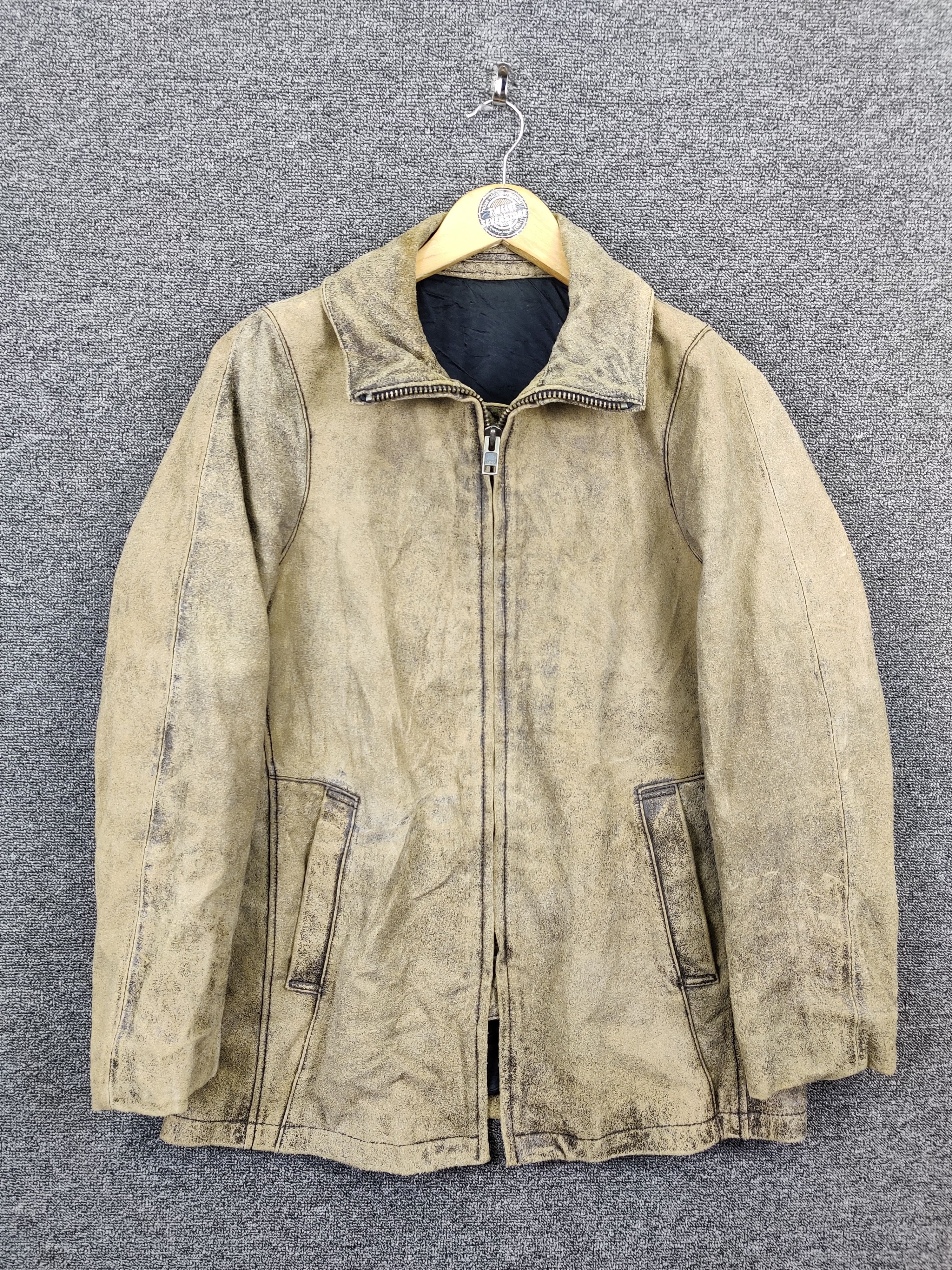 ABAHOUSE Vintage Abahouse Leather Cream Coat Jacket Size US M / EU 48-50 / 2 - 1 Thumbnail