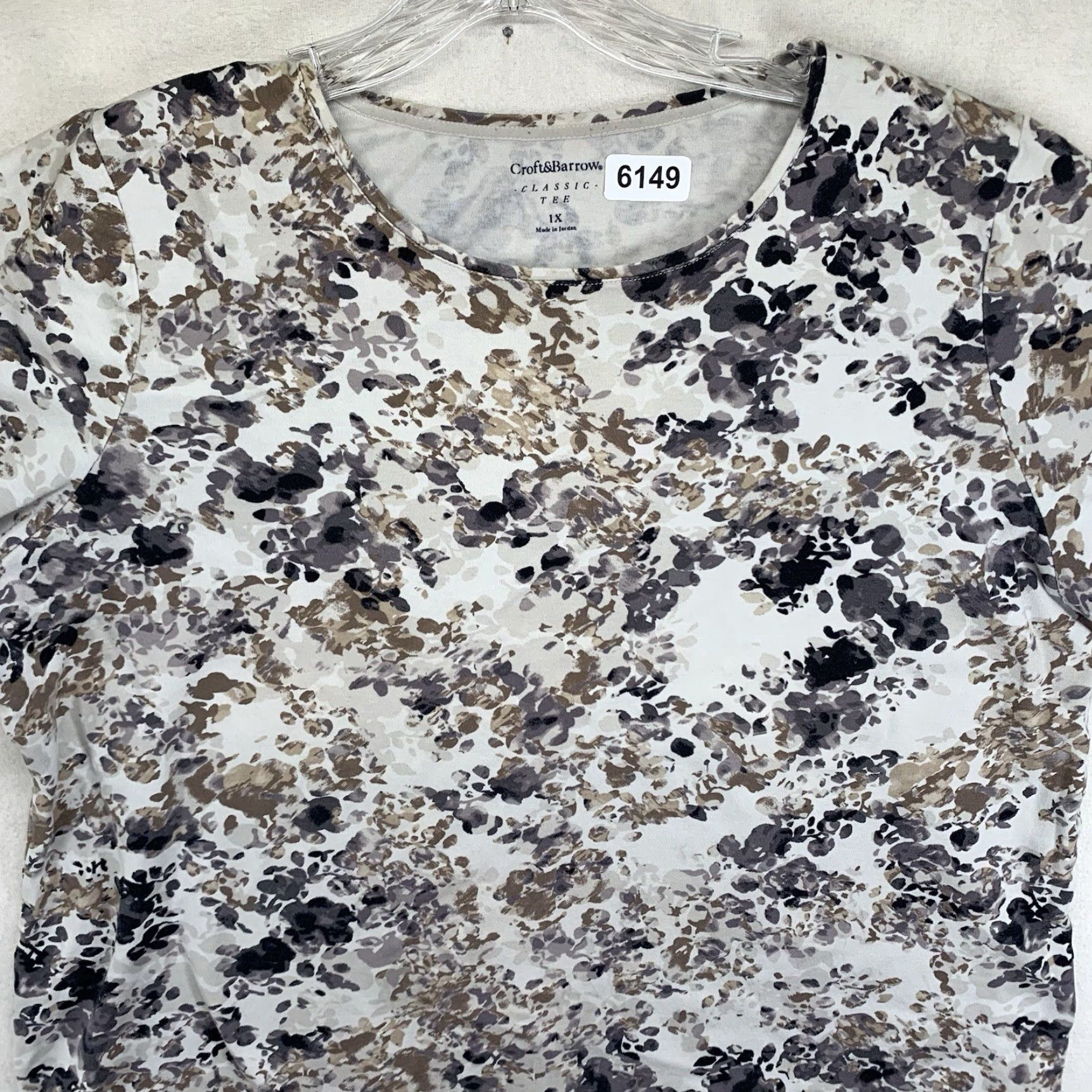 Croft & Barrow VINTAGE Croft & Barrow Floral T-Shirt Women 1X Plus Size Short Sleeve Cotton Casual Summer Size XL / US 12-14 / IT 48-50 - 6 Thumbnail