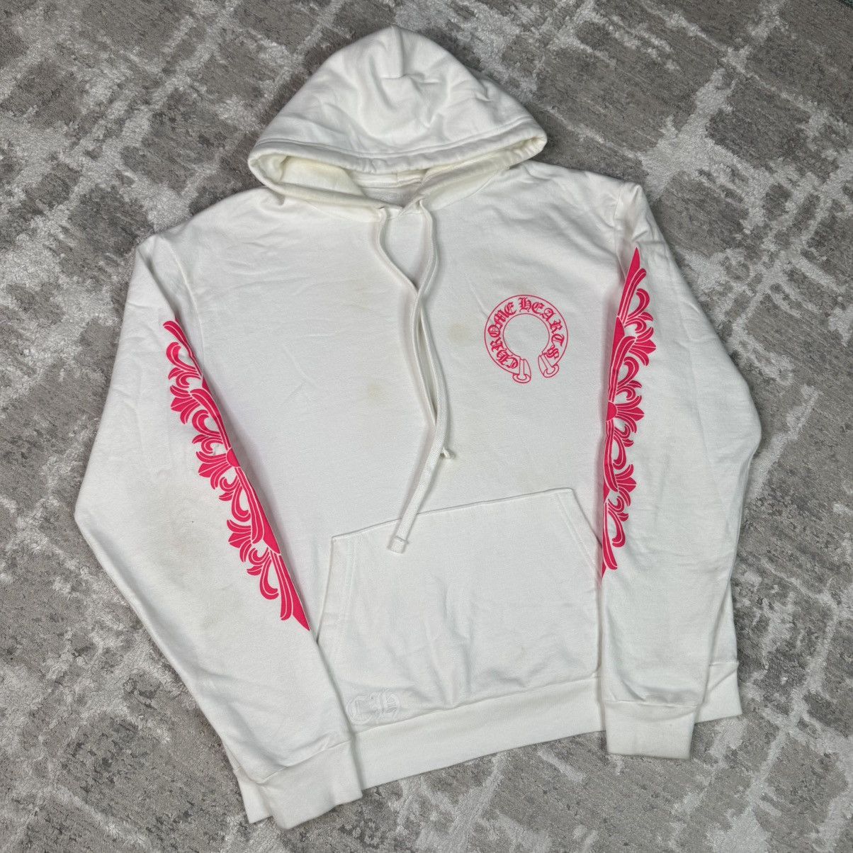 Chrome Hearts Pink floral horseshoe pullover hoodie Size US S / EU 44-46 / 1 - 8 Thumbnail