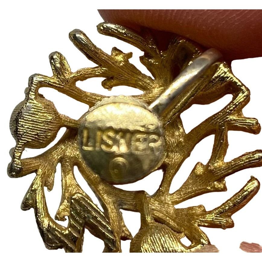 Other Vintage Signed Lisner 1950s Gold-Tone Faux Pearl Screw Back Size ONE SIZE - 4 Thumbnail