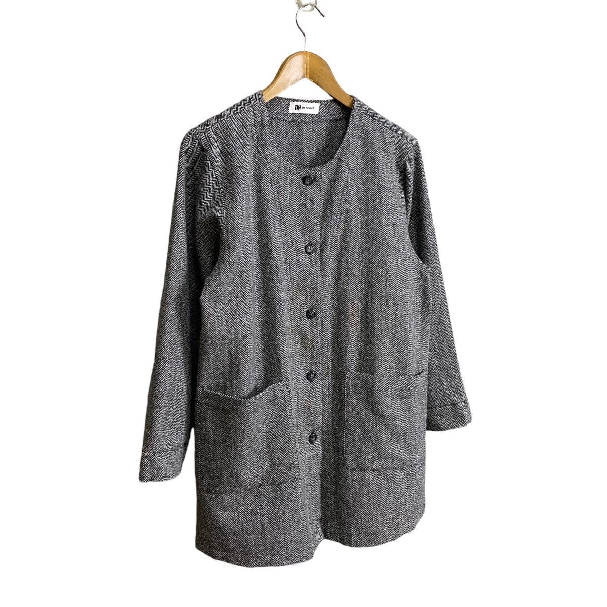 Designer × Issey Miyake × Japanese Brand Issey Miyake Im Product Hickori stripe grey wool jacket Size L / US 10 / IT 46 - 2 Thumbnail