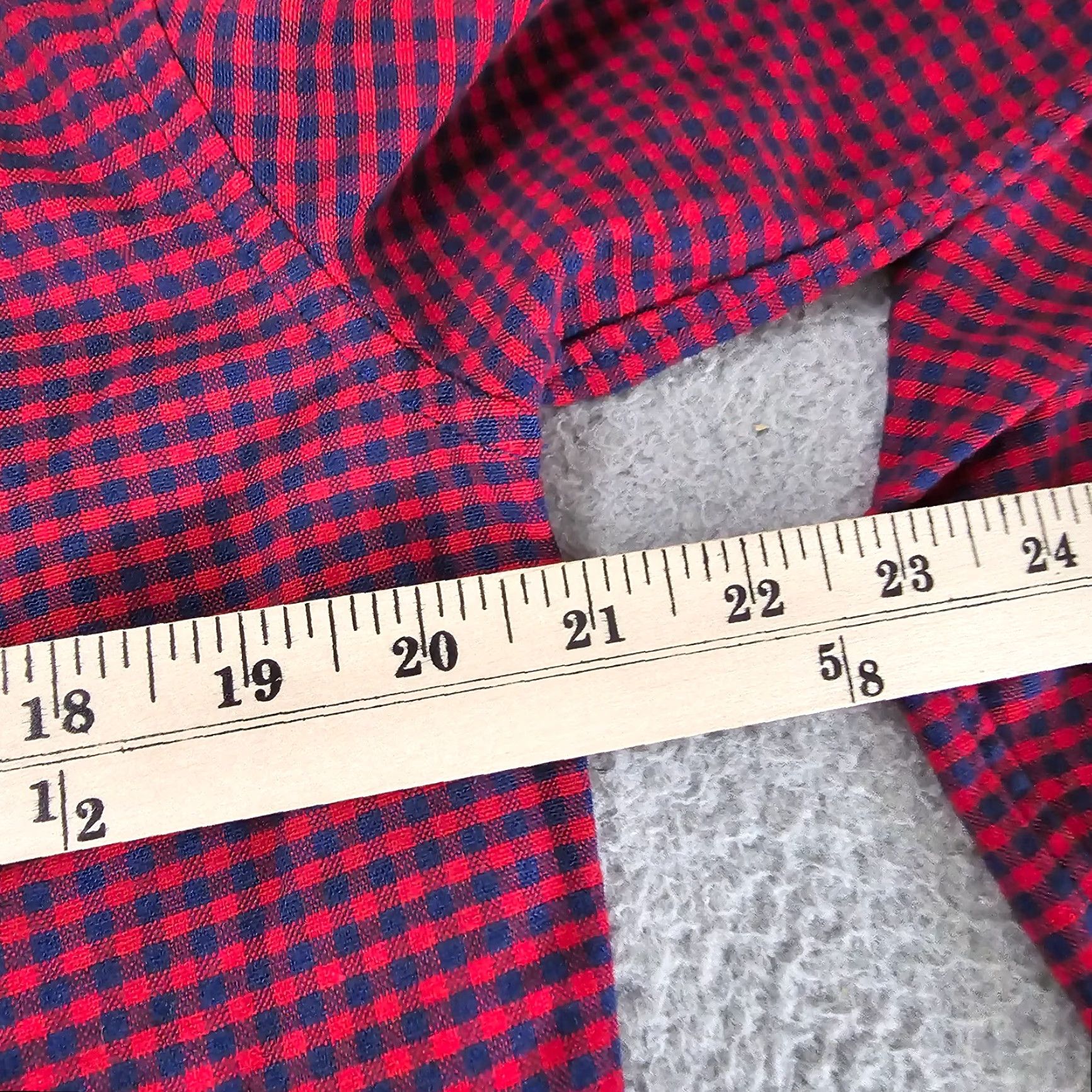 Gap GAP Shirt Mens Small Red Blue Check Knit Button Up Long Sleeve Preppy Size US S / EU 44-46 / 1 - 6 Thumbnail