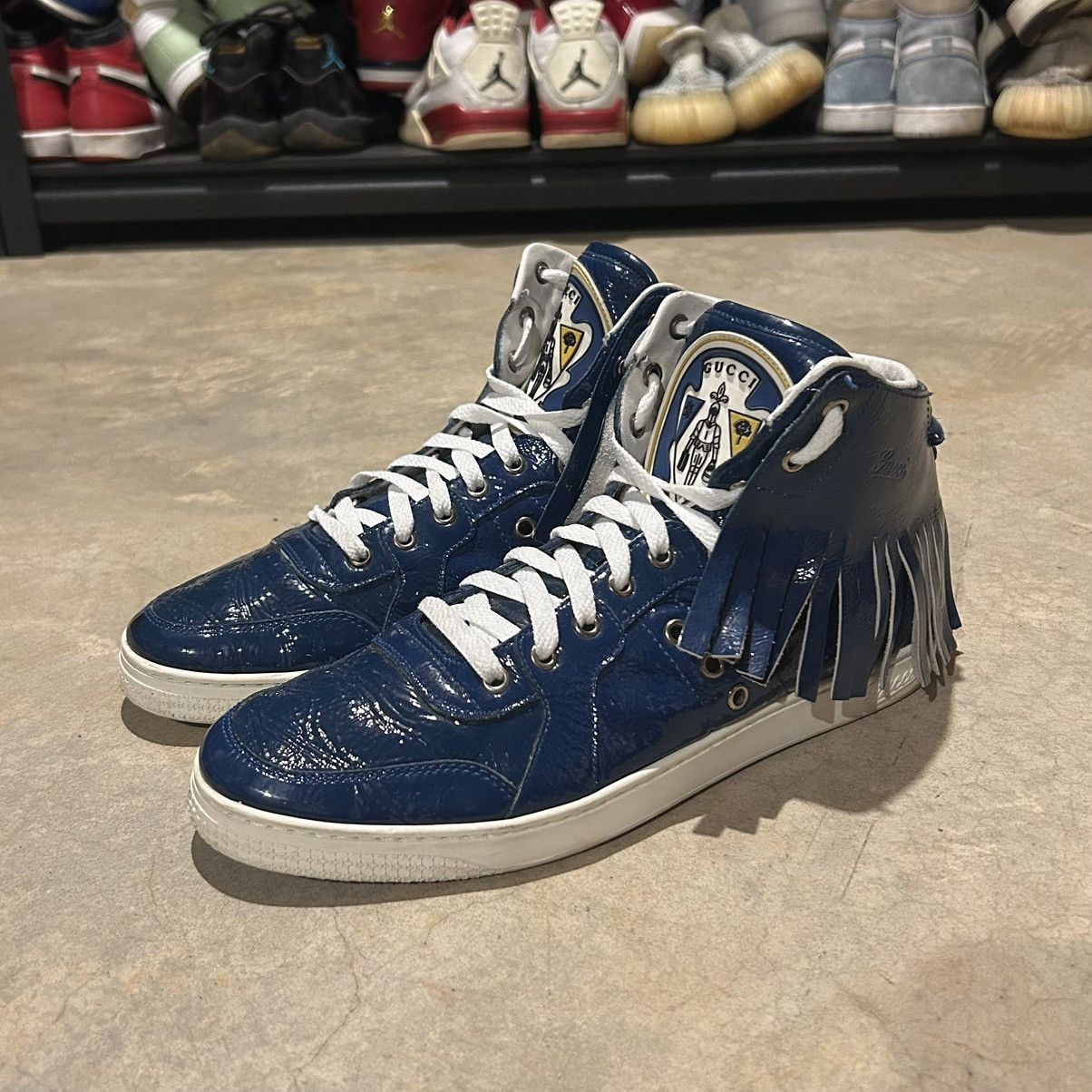 Designer × Gucci Gucci SS2009 Patent Leather Fringe Native Sneakers US 9.5 Size US 9.5 / EU 42-43 - 2 Thumbnail