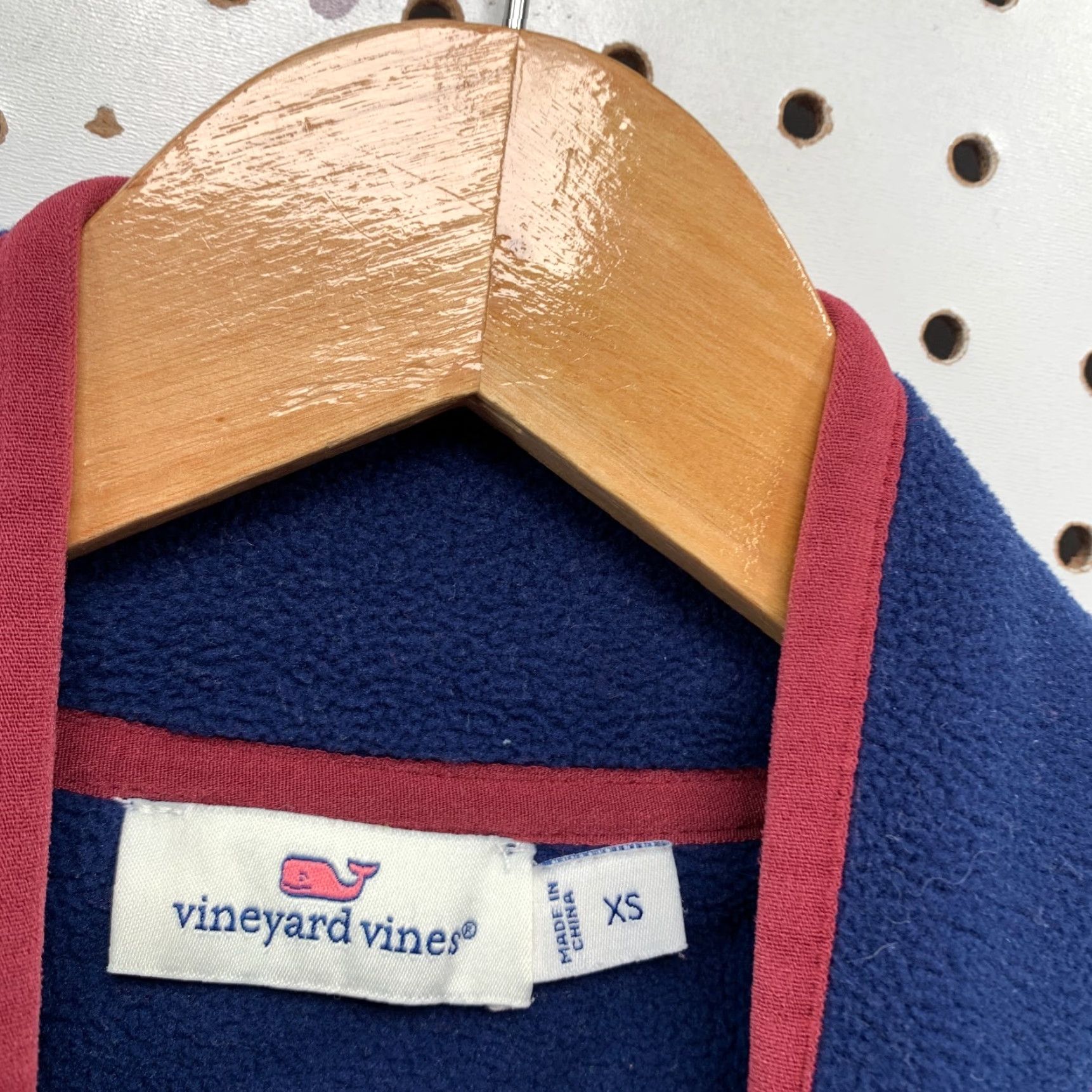 Vineyard Vines VINEYARD VINES Sweater - 1/4 Snap Fleece Pullover Womens XS Pink Blue Color Block Knit, Long Sleeve, Collared, 20x23.5 Size XS / US 0-2 / IT 36-38 - 7 Thumbnail