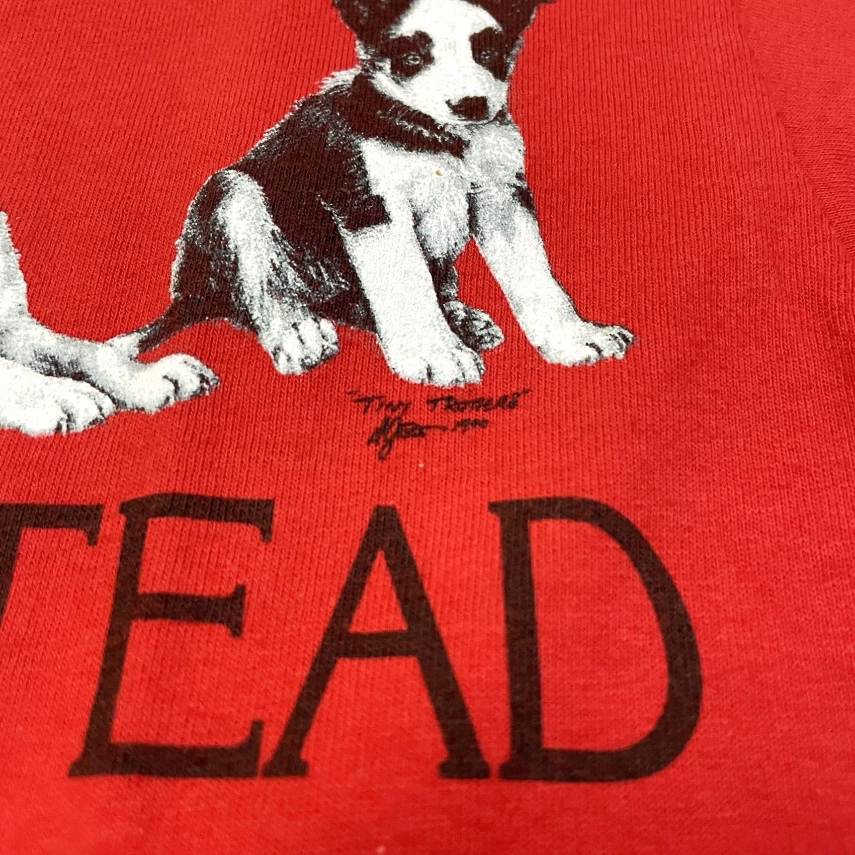Gildan VINTAGE Alaska Huskies Shirt Adult Small Red Longsleeve Dogs Mock Neck Y2K Alaskan Mens Size US S / EU 44-46 / 1 - 4 Thumbnail