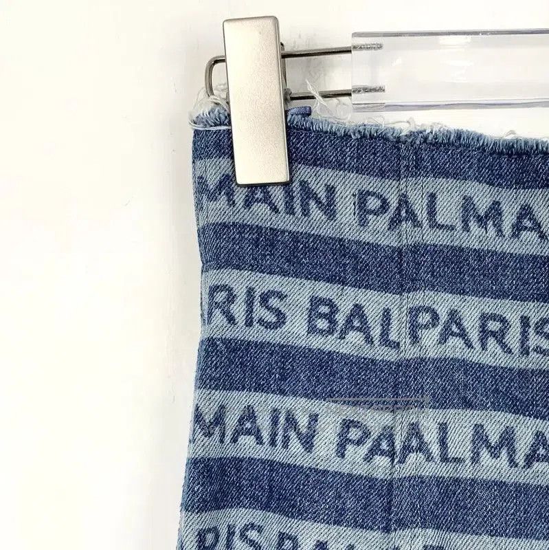 Balmain Balmain Blue Cotton Women's Midi Skirt . Size 22" - 3 Thumbnail