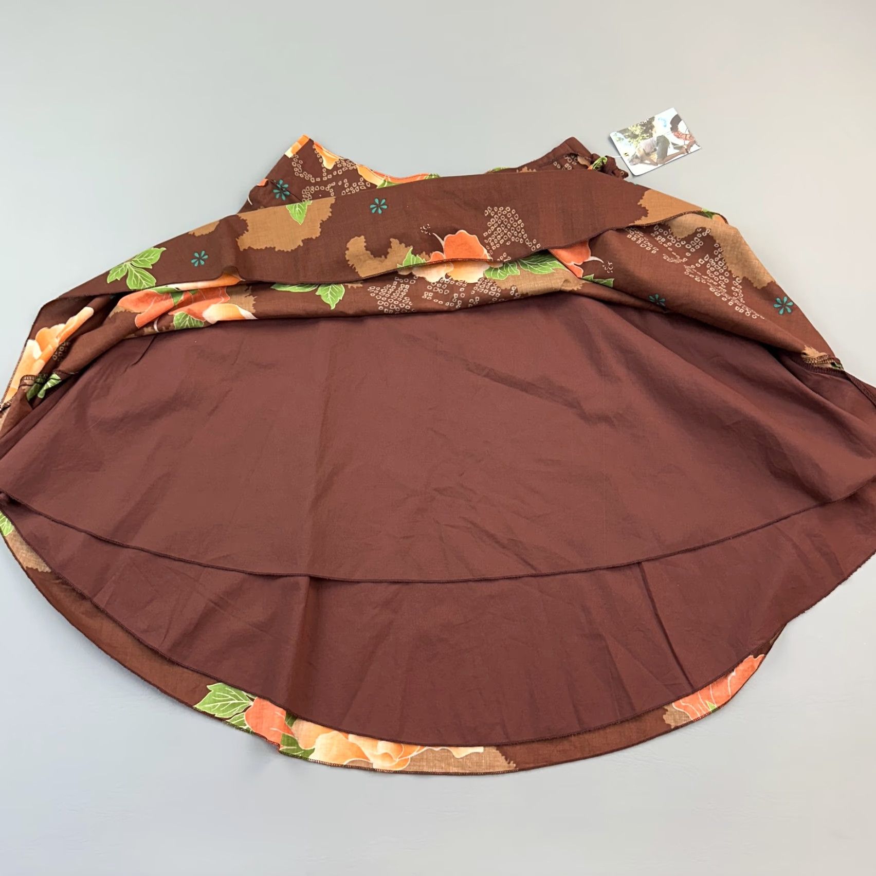 Vintage Roxy Skirt Women's 3 Brown Floral Kona Coast Boho Beach Festival Y2K Deadstock Size 26" / US 2 / IT 38 - 2 Thumbnail