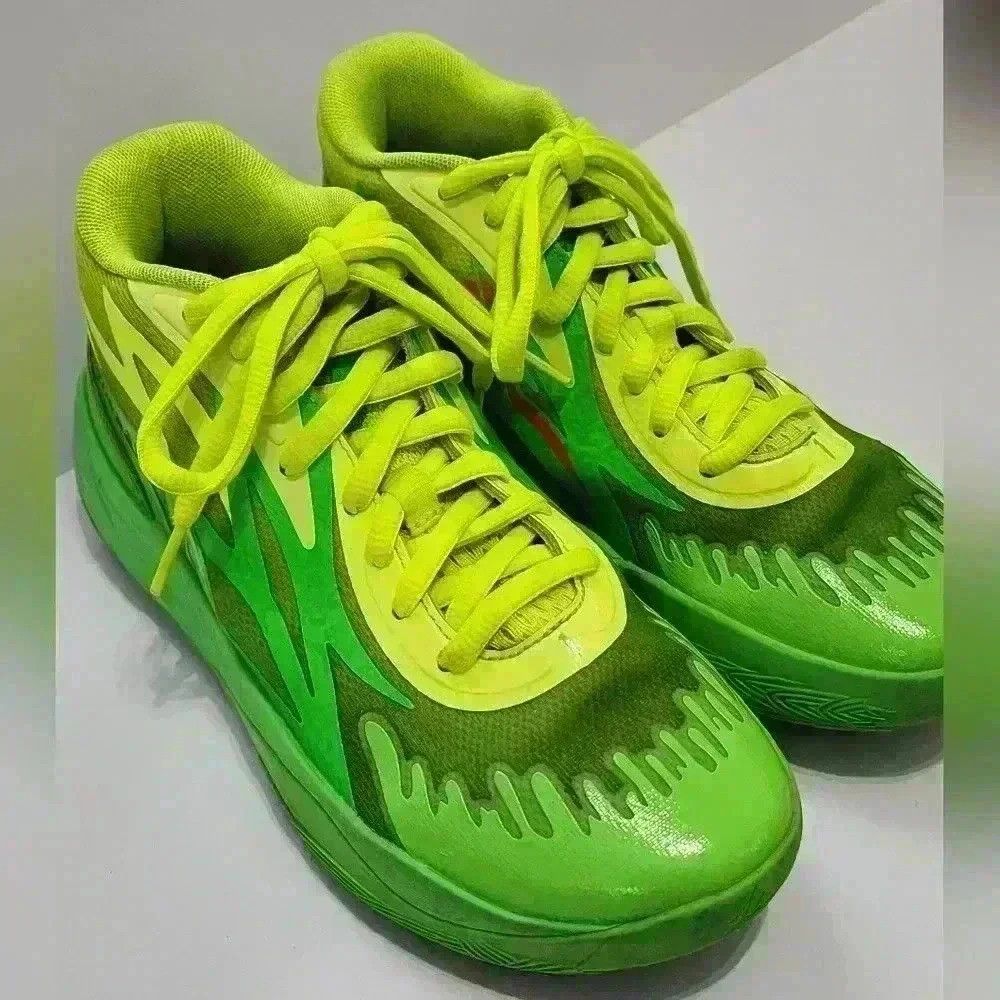 Puma × Sneakerboy Puma LaMelo Ball Nickelodeon Lace-Up Slime Lime Green Kicks Size US 6 / EU 39 - 3 Thumbnail