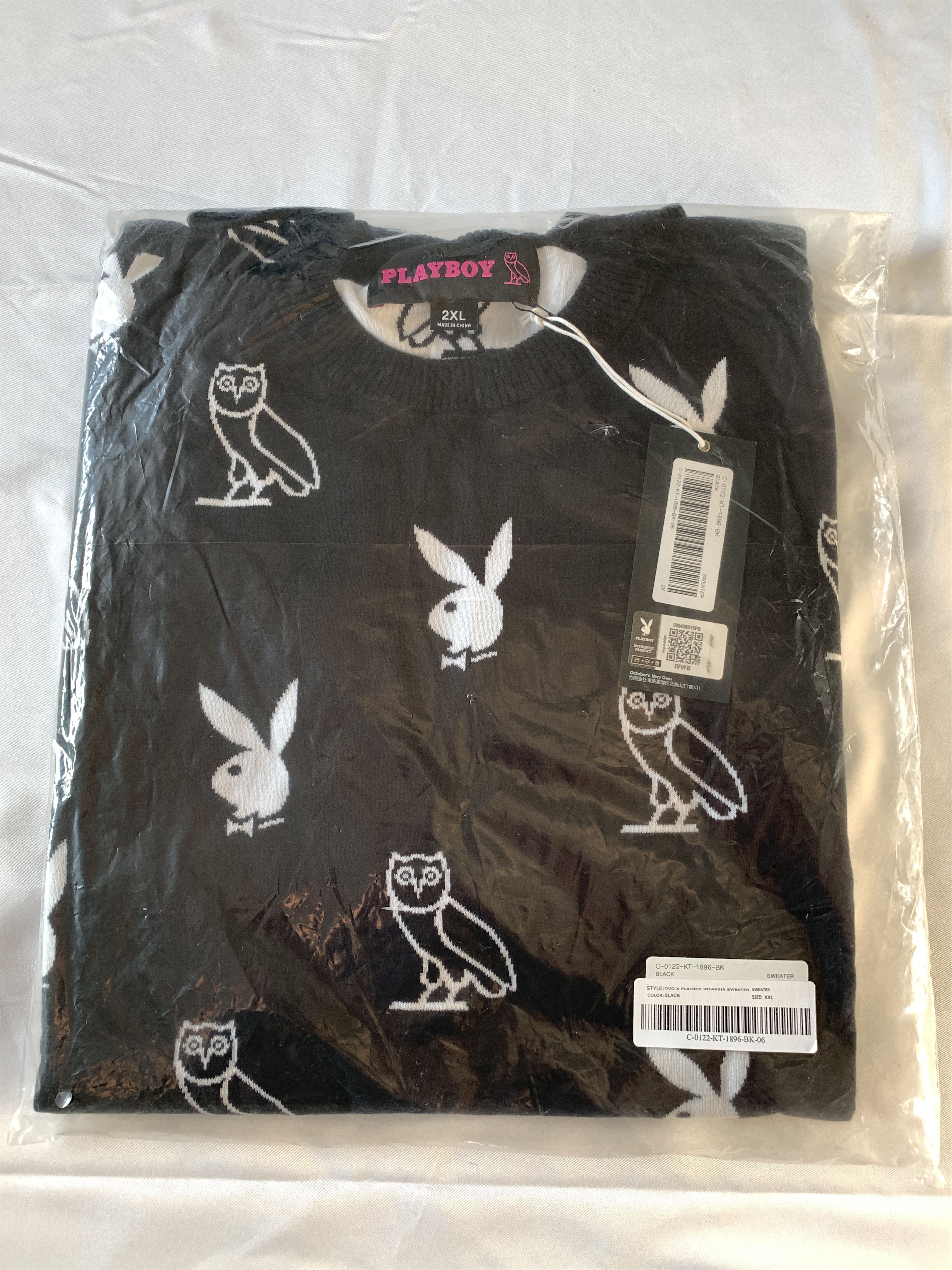 October's Very Own × Playboy OVO X Playboy Intarsia Monogram Owl Sweater Size US XXL / EU 58 / 5 - 8 Thumbnail