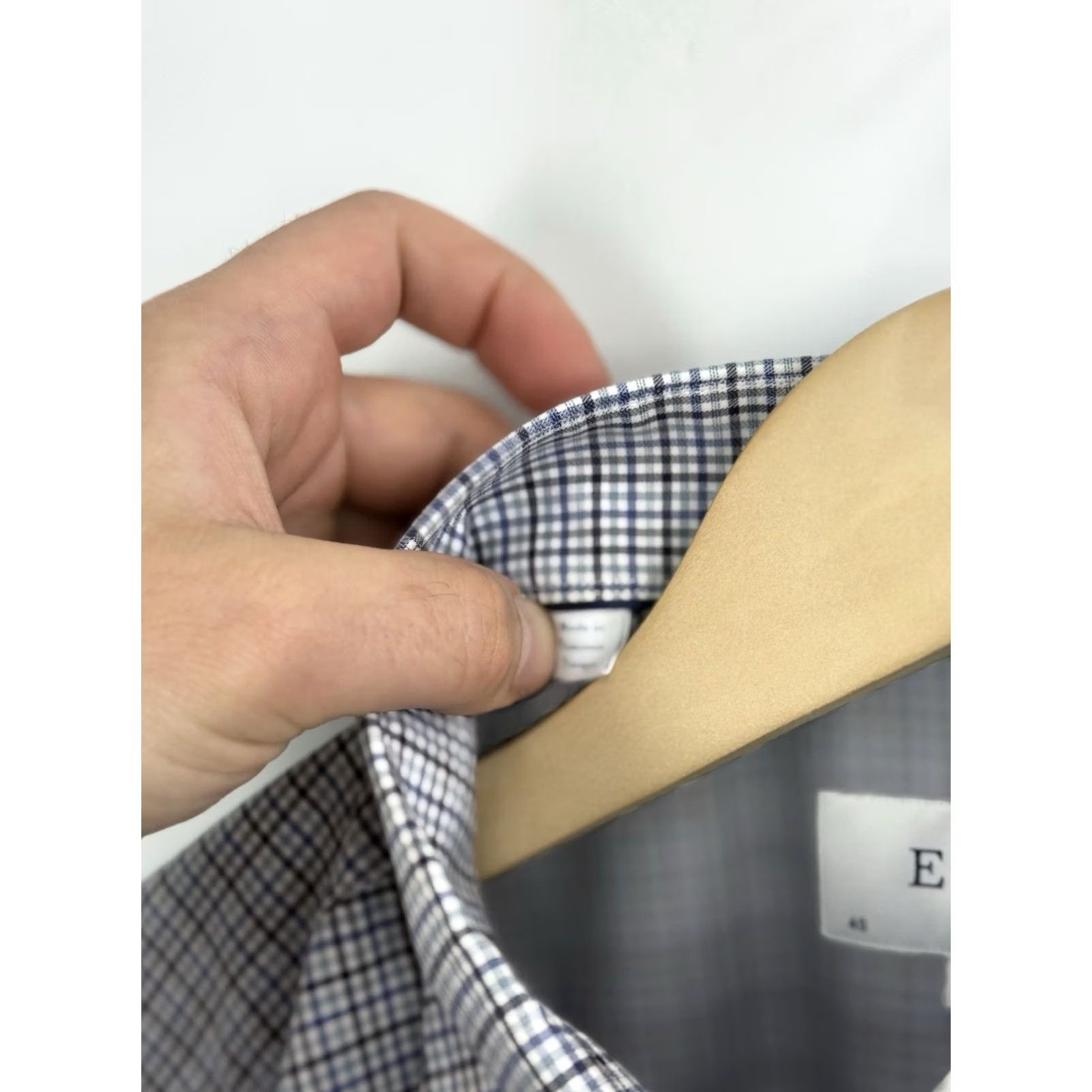 Eton ETON Slim Fit Micro Check Dress Shirt Multicolor M Mens Size 40R - 6 Thumbnail