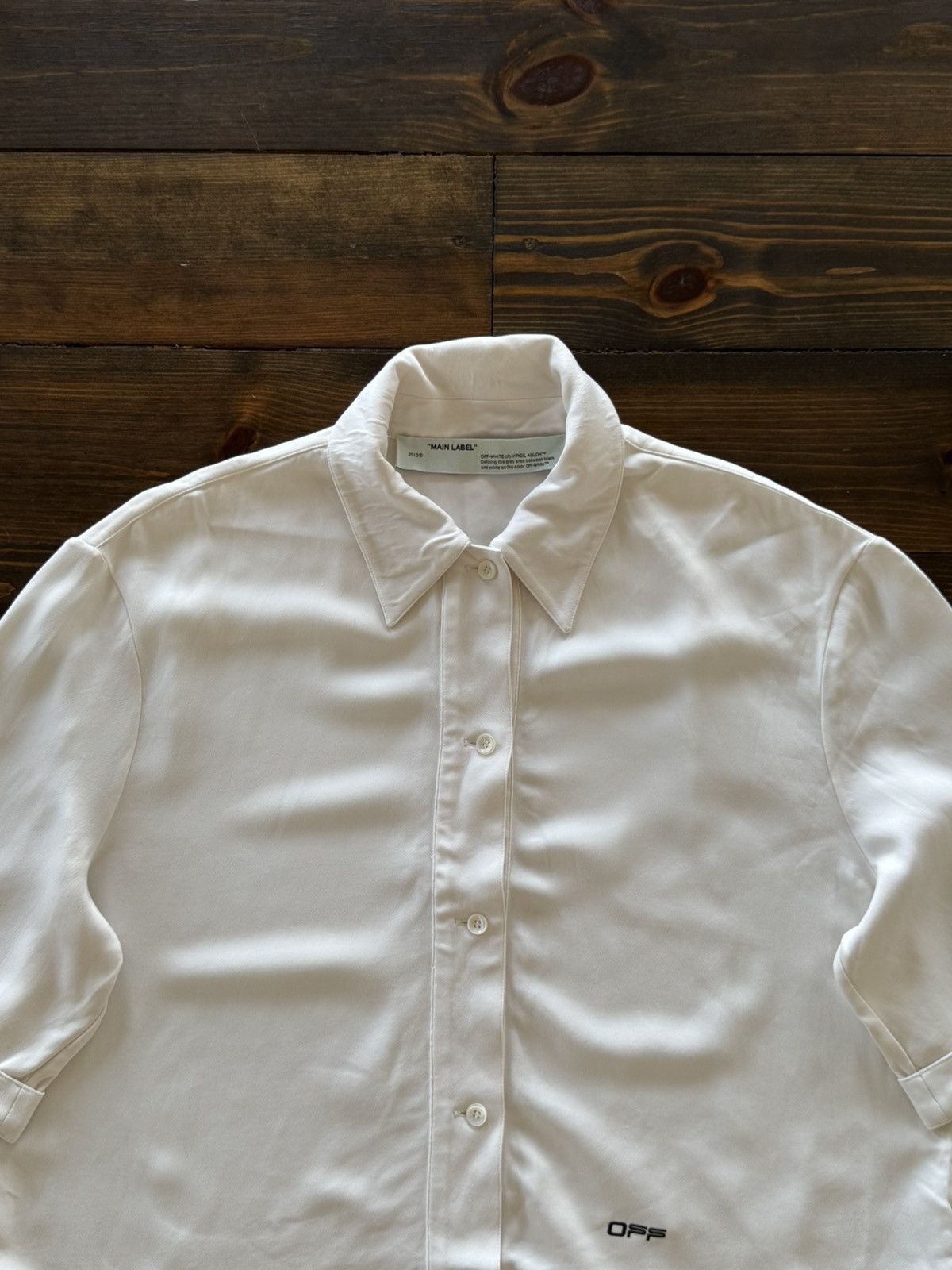 Off-White OFF White Glamour Design Cropped Button Up Shirt Size S / US 4 / IT 40 - 2 Thumbnail