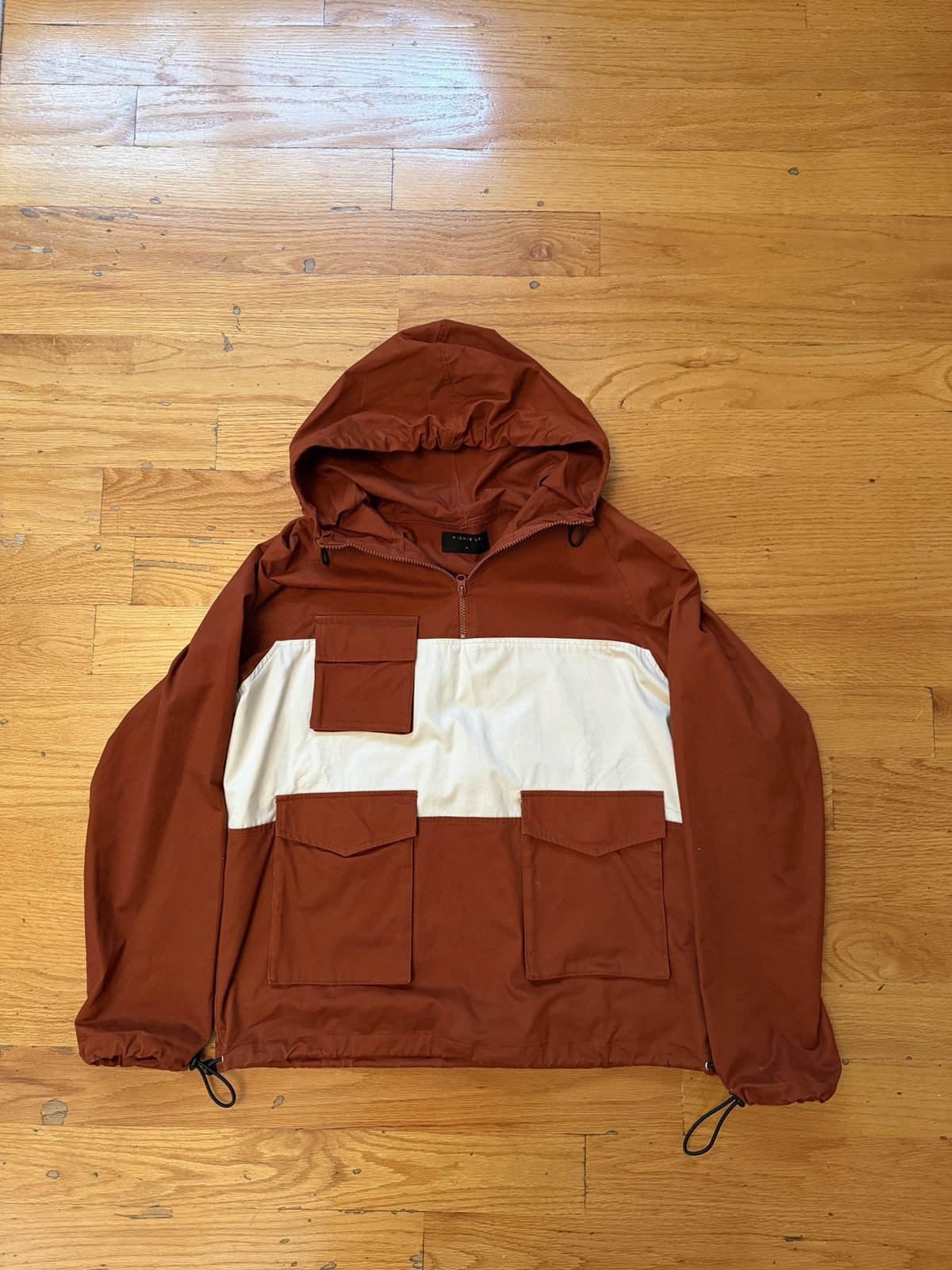 Richie Le Collection Richie le Collection Orange Colorblock Hooded Anorak Size S Size US S / EU 44-46 / 1 - 1 Thumbnail