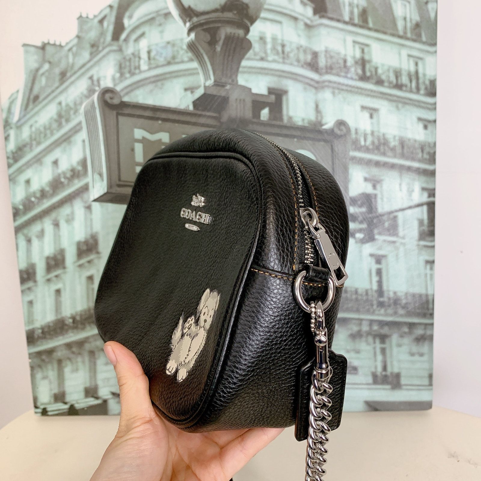 Coach Coach CC791 Jamie Camera Bag With Happy Dog In Silver/Black Size ONE SIZE - 3 Thumbnail