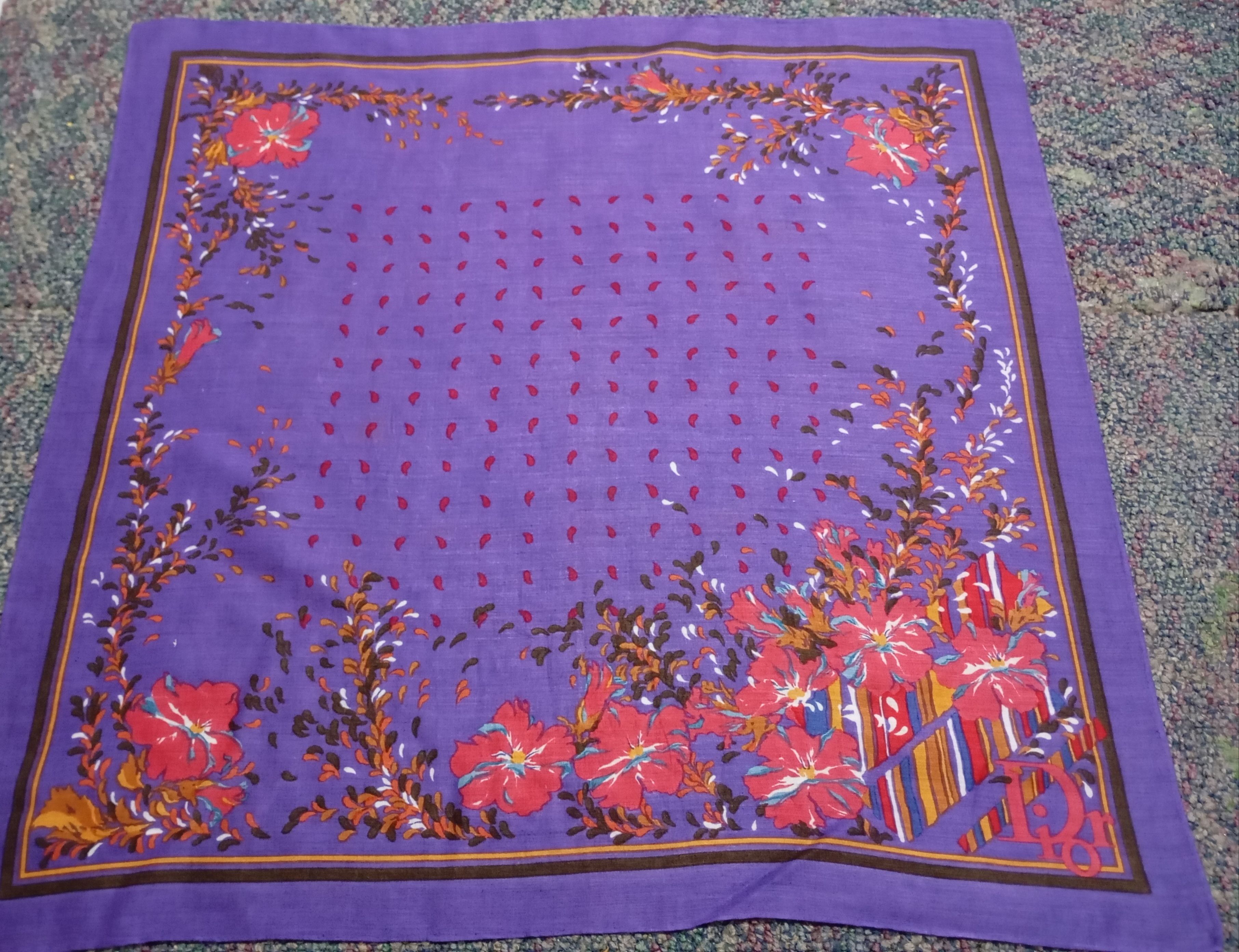Christian Dior Monsieur Christian Dior Handkerchief Pocket Square Bandana Size ONE SIZE - 1 Preview