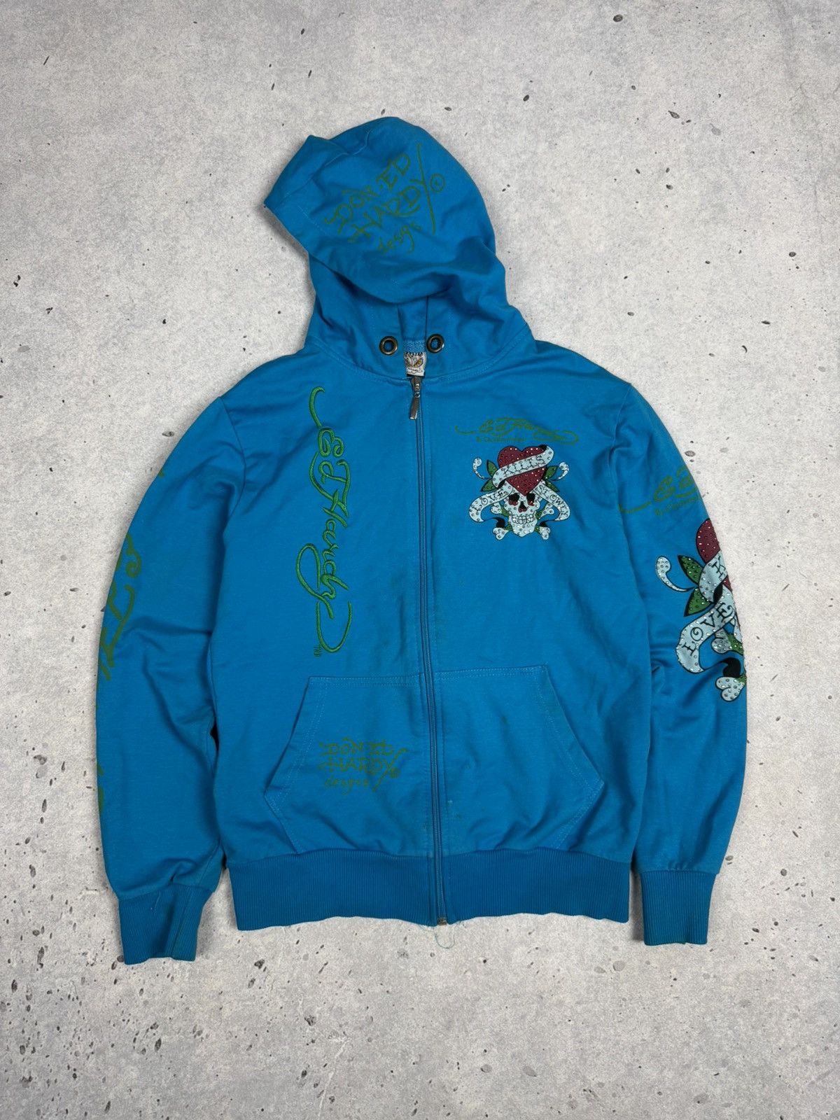 Ed Hardy Ed Hardy Avant Garde Zip Hoodie Skull Y2K If Six Was Nine Size M / US 6-8 / IT 42-44 - 2 Thumbnail