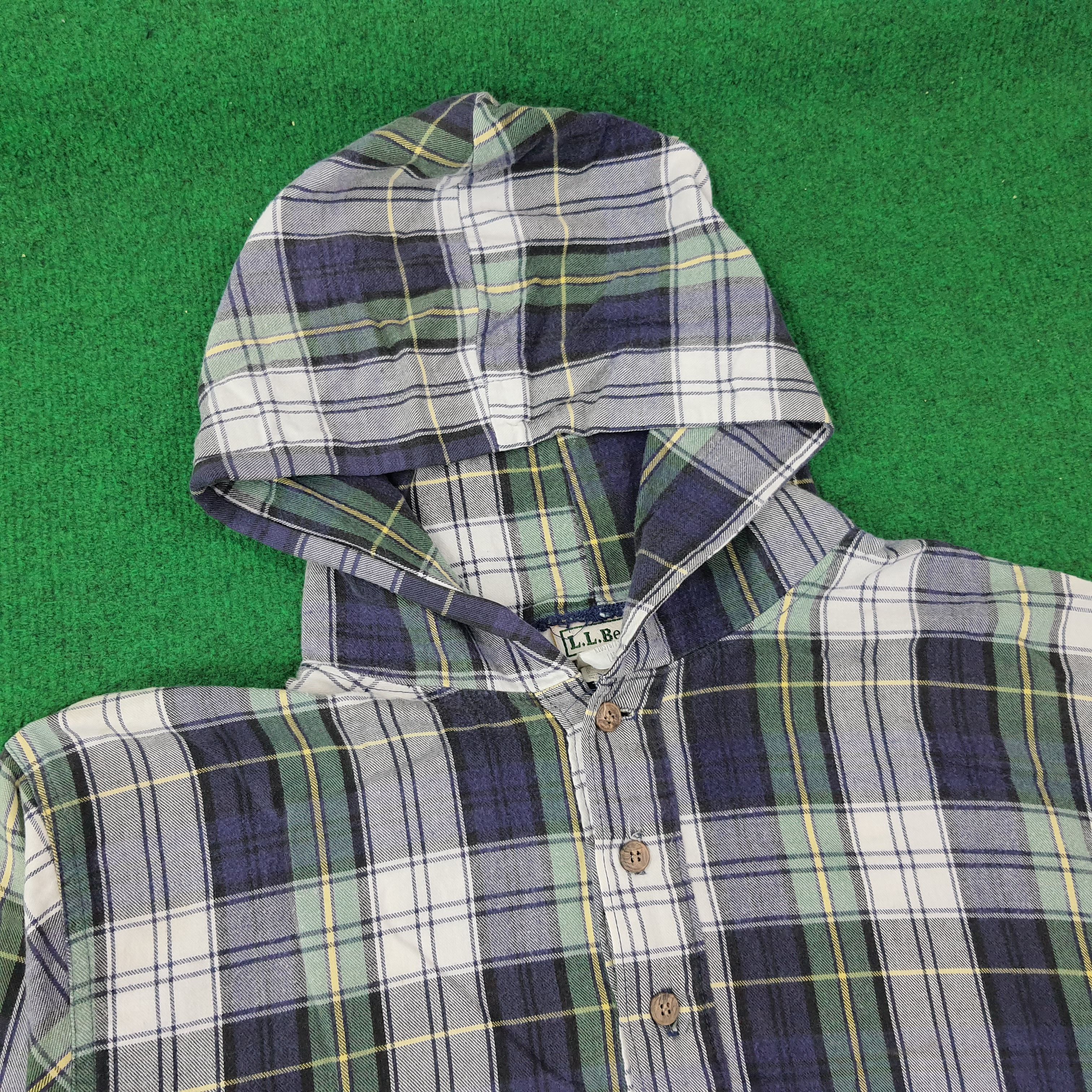 L.L. Bean Vintage L.L. Bean Long Sleeve Hoodie Tshirt C259N12 Size US L / EU 52-54 / 3 - 2 Thumbnail