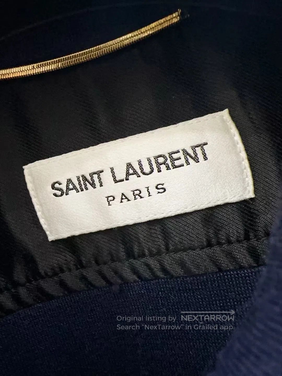 Yves Saint Laurent YSL Blue Classic Lapel Coat. Size XXS / US 00 / IT 34 - 3 Thumbnail