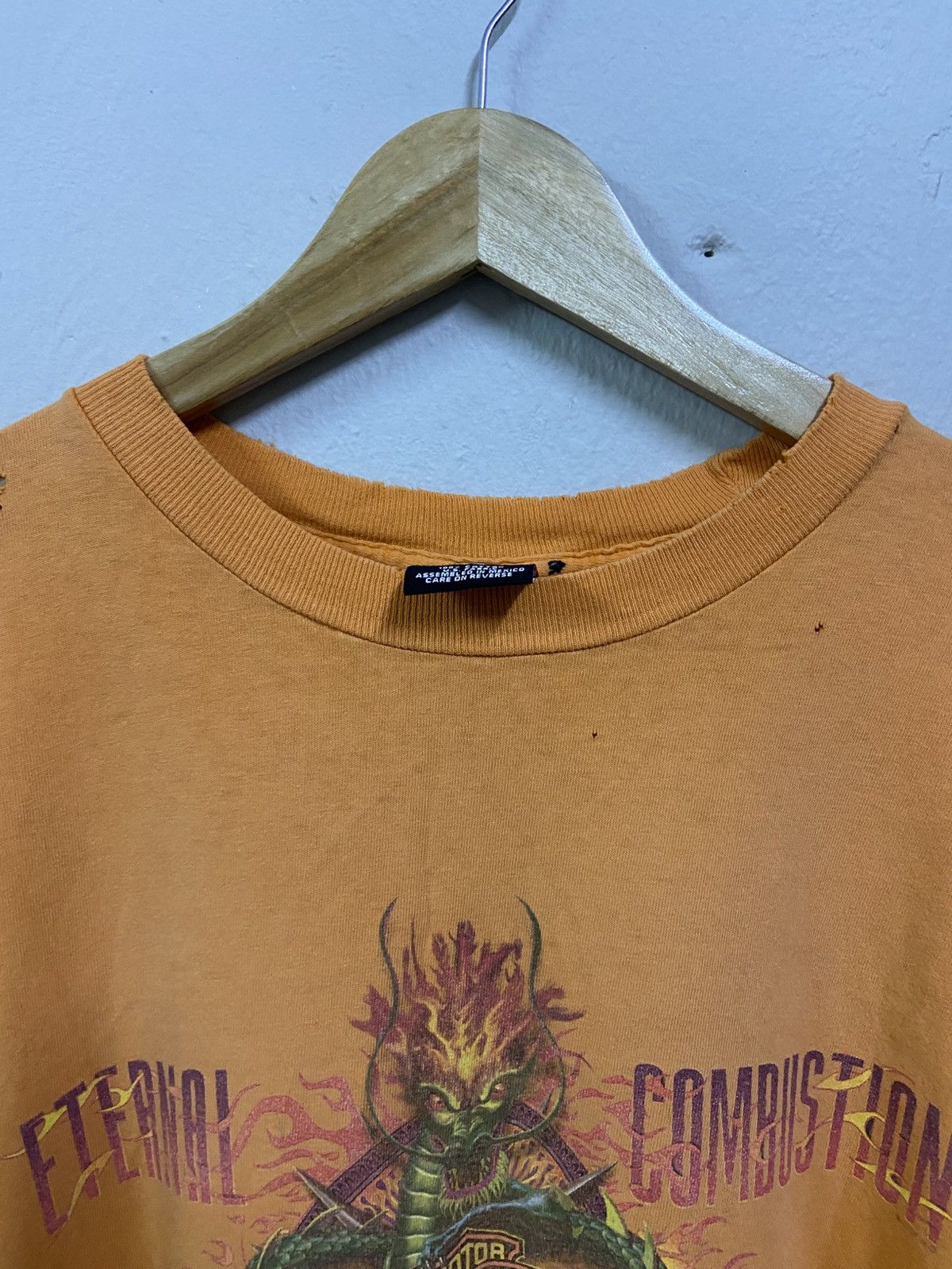 Harley Davidson × Vintage Distressed Harley Davidson Eternal Combustion Tee Size US XL / EU 56 / 4 - 2 Thumbnail