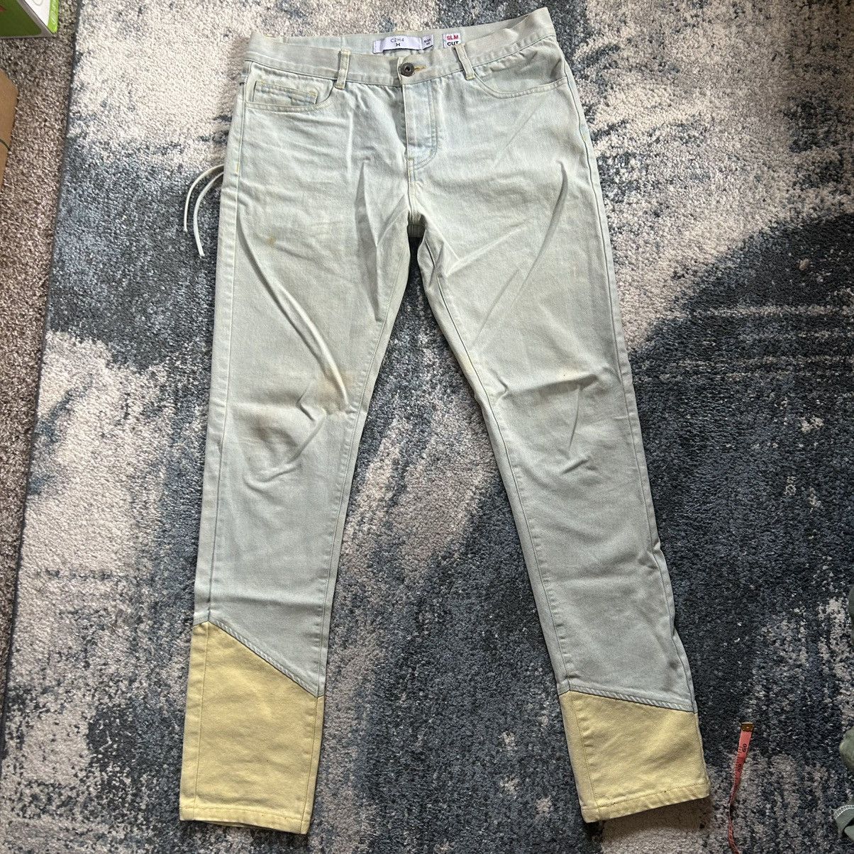 C2H4 Spring Summer 17 Sour Bullet Patchwork Paneled Bleach Denim Size US 33 - 2 Thumbnail