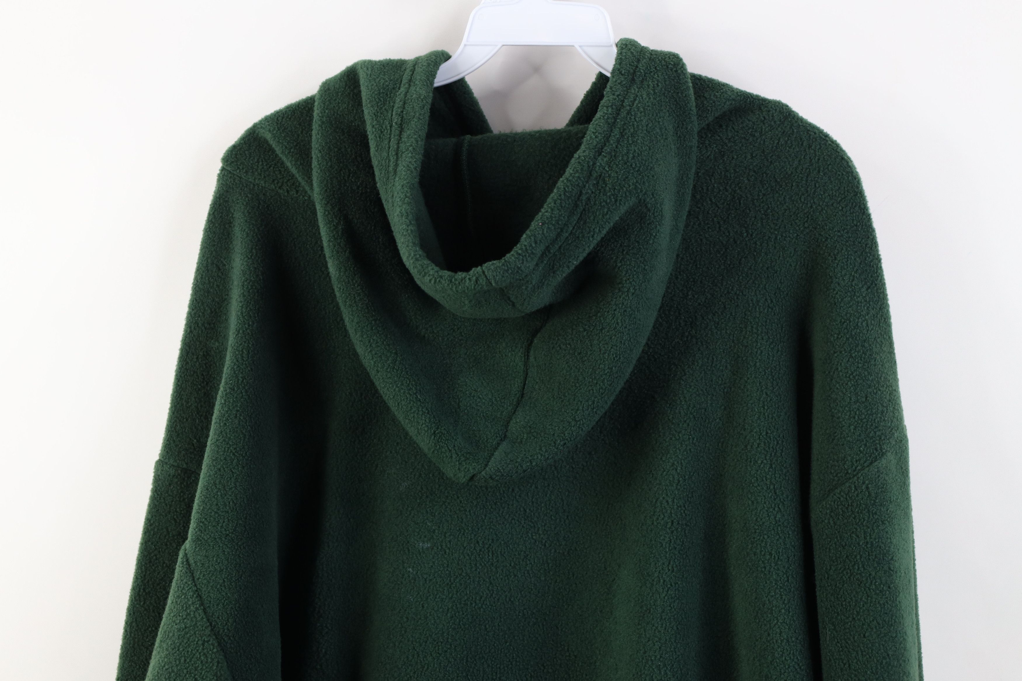 Vintage Vintage 90s Streetwear Blank Fleece Hoodie Sweatshirt Green Size US M / EU 48-50 / 2 - 13 Thumbnail