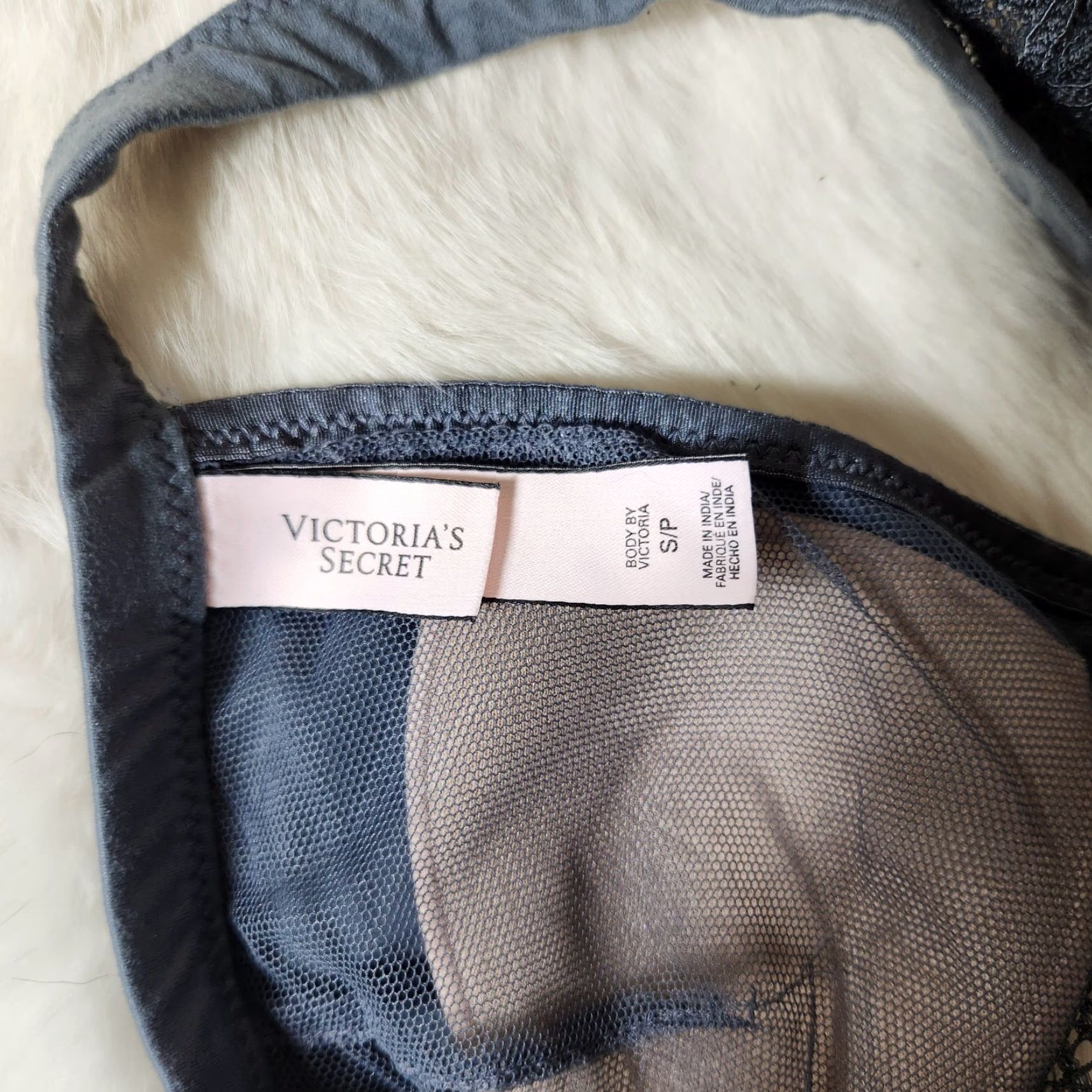 Victoria's Secret VICTORIA'S SECRET Gray Lace Front Closure Racerback Bra with Pads-Size S Size ONE SIZE - 4 Thumbnail