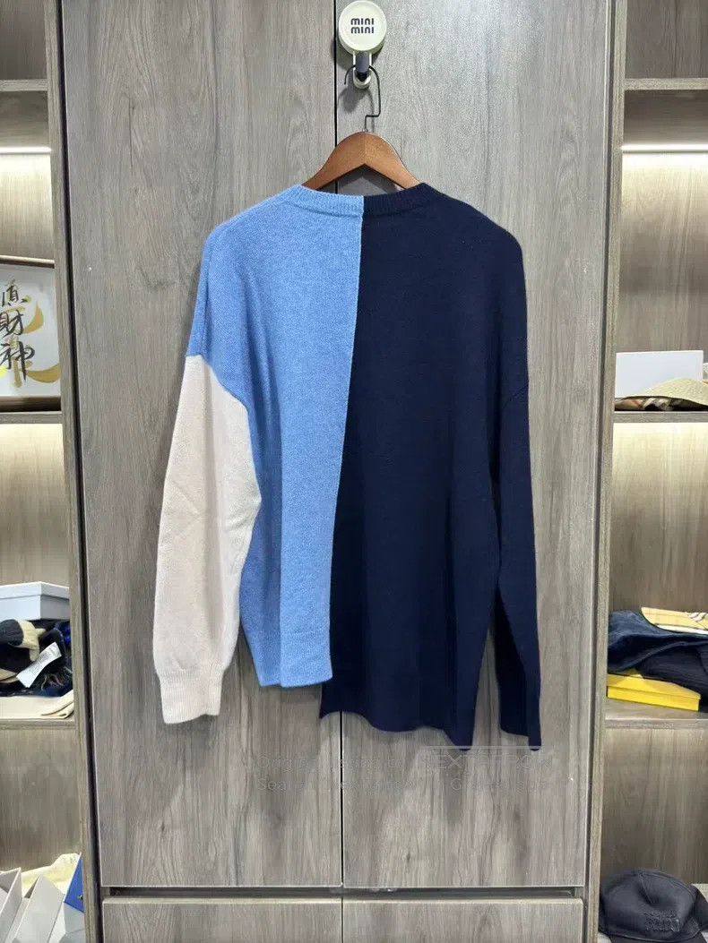 Loewe Loewe Wool embroidered logo color block knit sweater Size M / US 6-8 / IT 42-44 - 6 Thumbnail