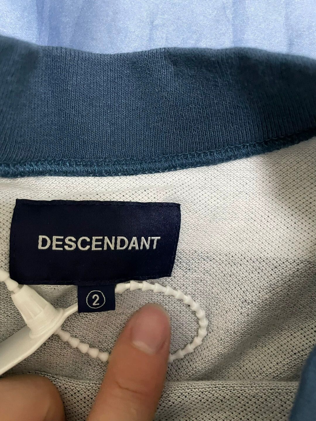 Descendant DCDT TURTOISE BORDER SS Stripe Embroidered Pkt T Blue M 19SS Size US M / EU 48-50 / 2 - 4 Thumbnail