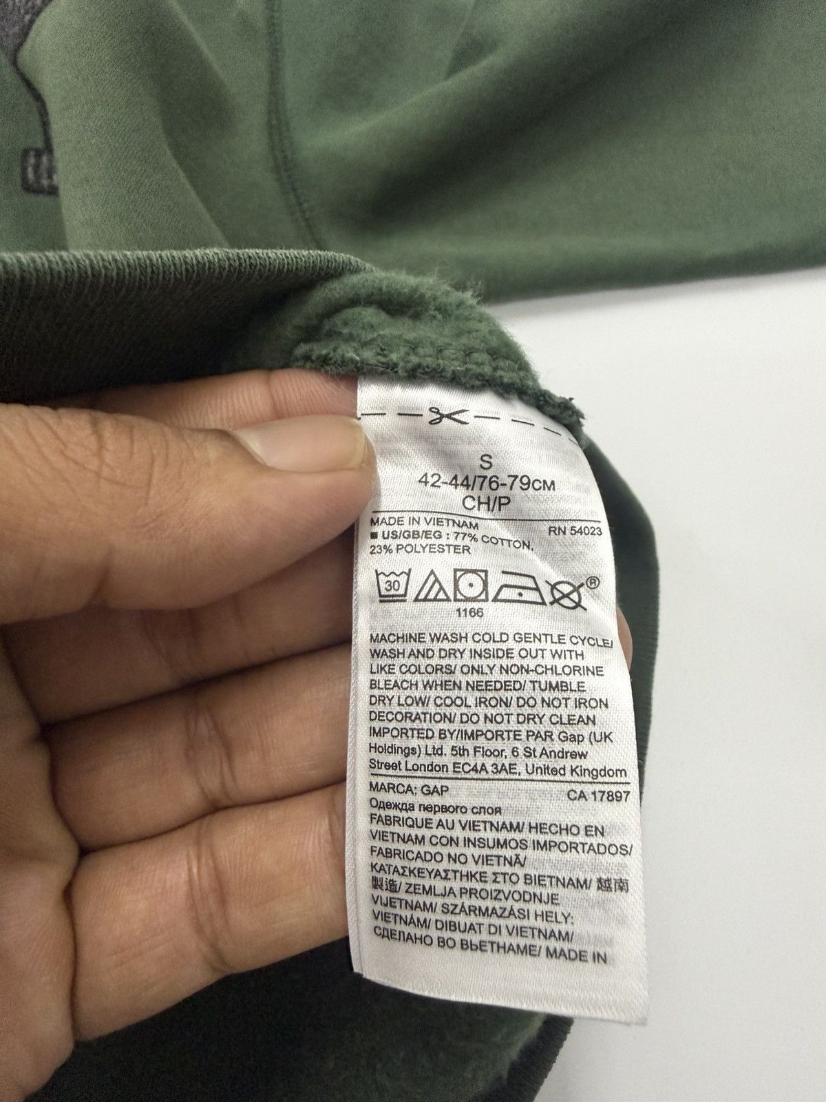 Gap 🔥 GAP Streetwear Hoodie Sunfaded Green - S Size US S / EU 44-46 / 1 - 7 Thumbnail