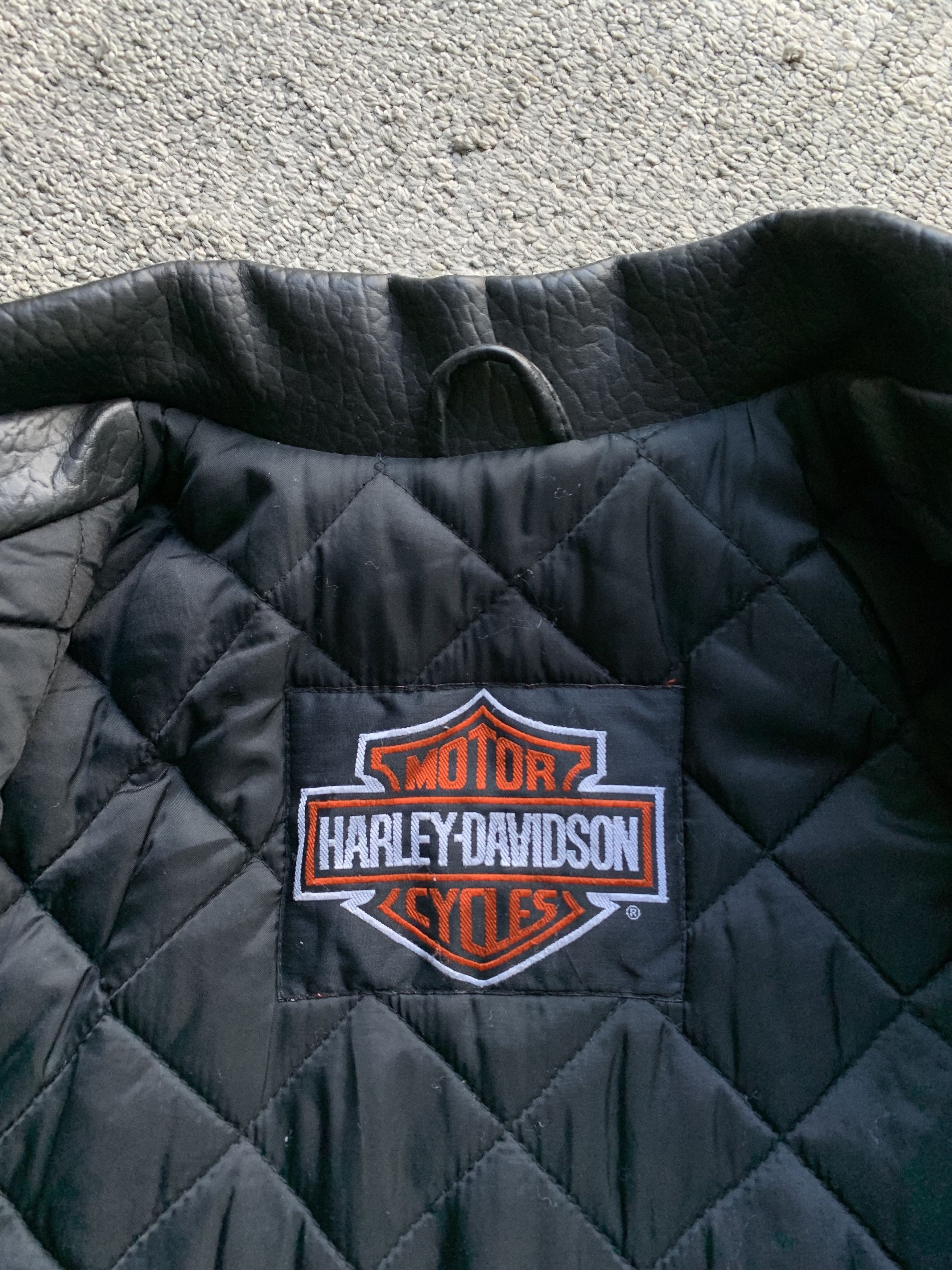 Harley Davidson × Vintage Y2K Baby Harley Davidson Vegan Leather Jacket Moto Crop Tiny Size XXS / US 00 / IT 34 - 5 Thumbnail