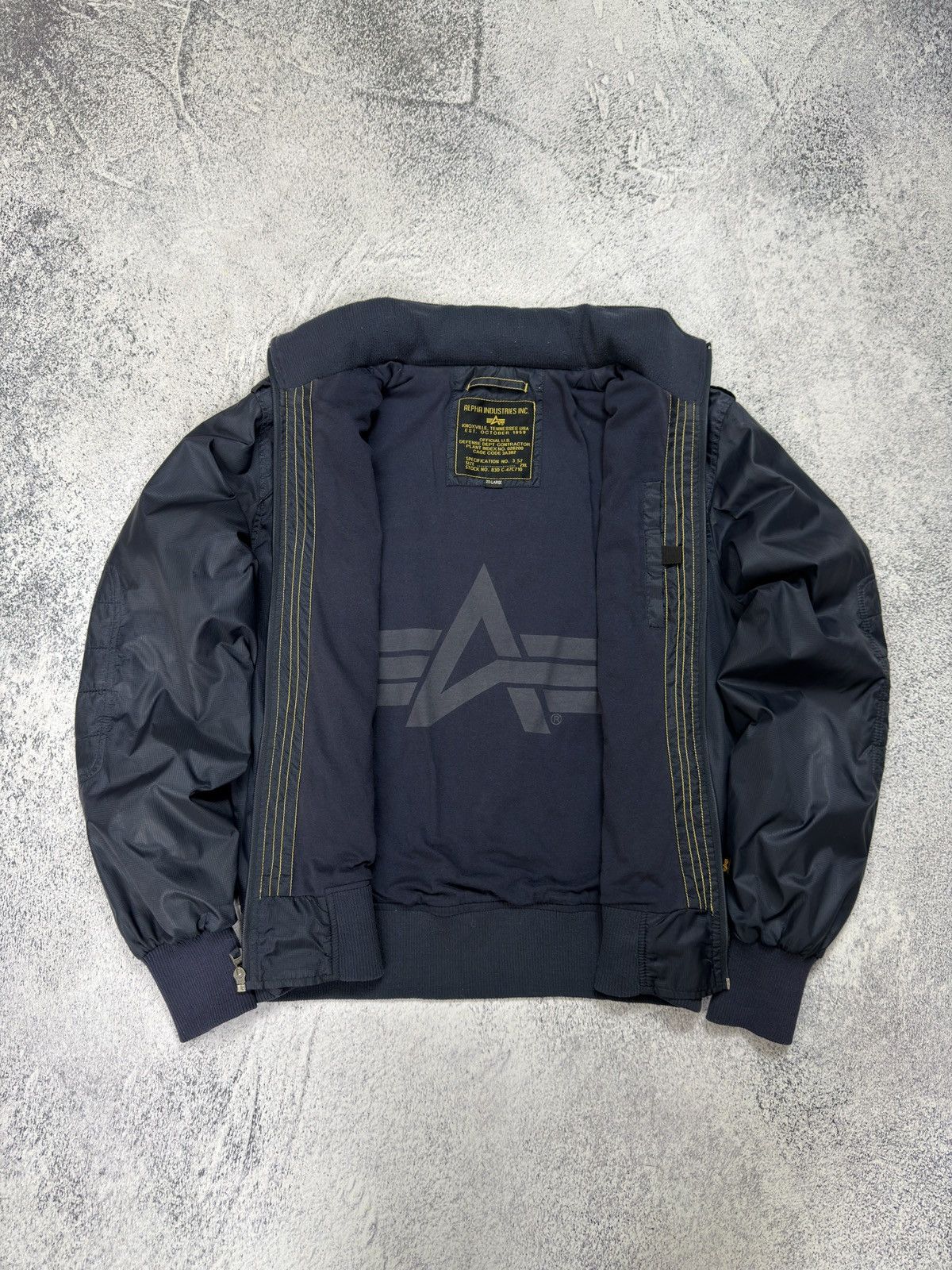 Alpha Industries Alpha Industries Ripstop Flight Jacket Navy Blue Bomber Size US XL / EU 56 / 4 - 9 Thumbnail