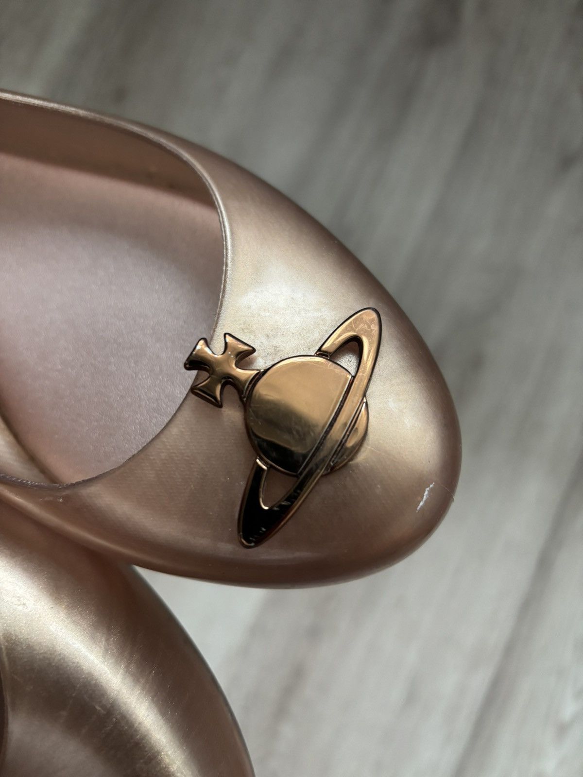 Vivienne Westwood Melissa x Vivienne Westwood Rose Gold Flats Heels US 7 EU 38 Size US 7 / IT 37 - 4 Thumbnail