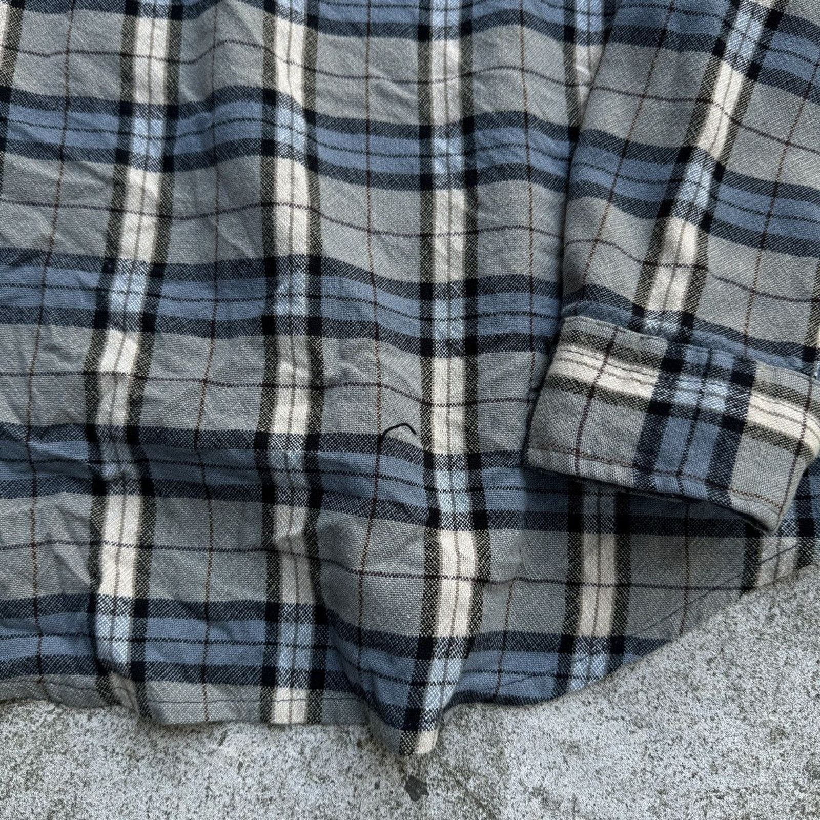 Vintage Thrashed Faded Distressed Plaid Flannel Shirt ERD Grunge Size US XL / EU 56 / 4 - 5 Thumbnail